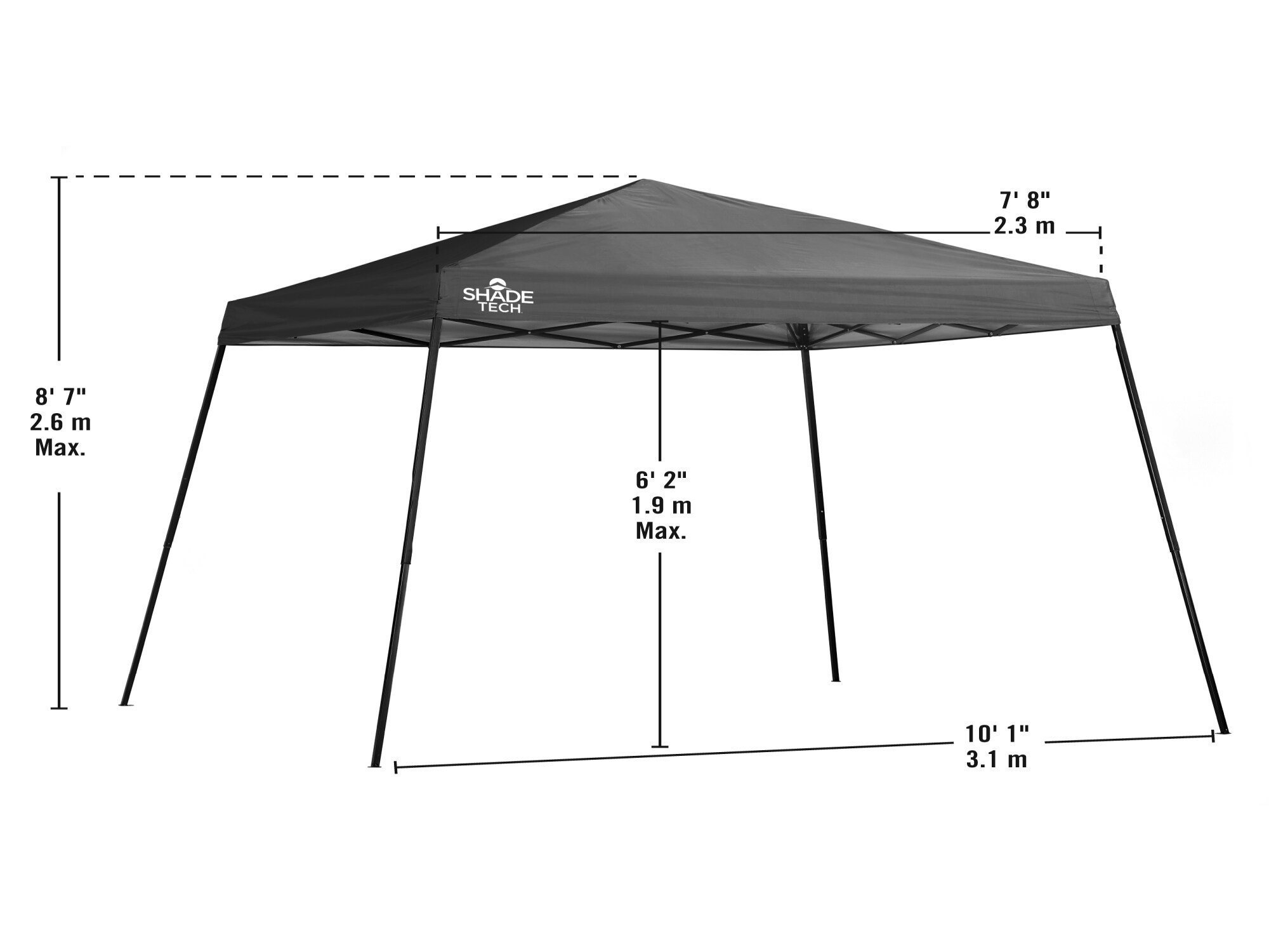 Quik Shade 10.08-ft x 10.08-ft Square Blue Pop-up Canopy in the 