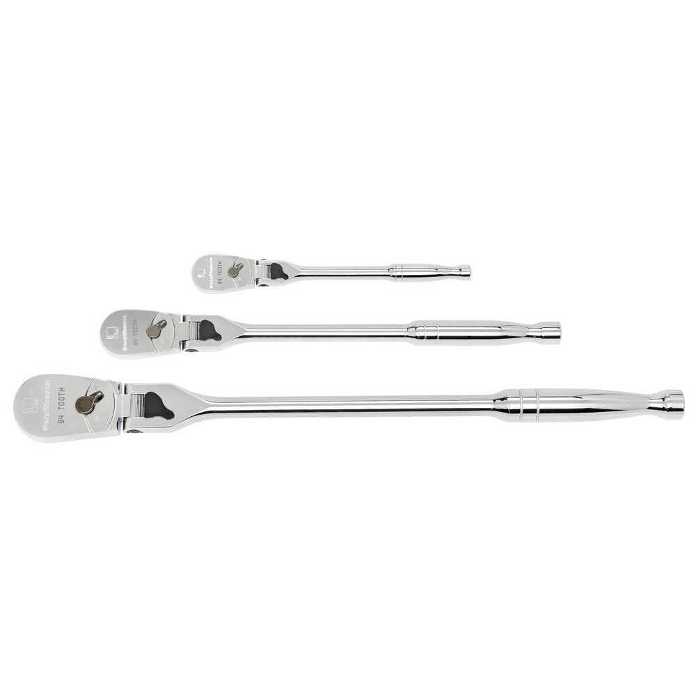 GEARWRENCH 3/8 Drive 84 Tooth Dual Material Offset Flex Head Teardrop Ratchet 12-1/4-81213F 