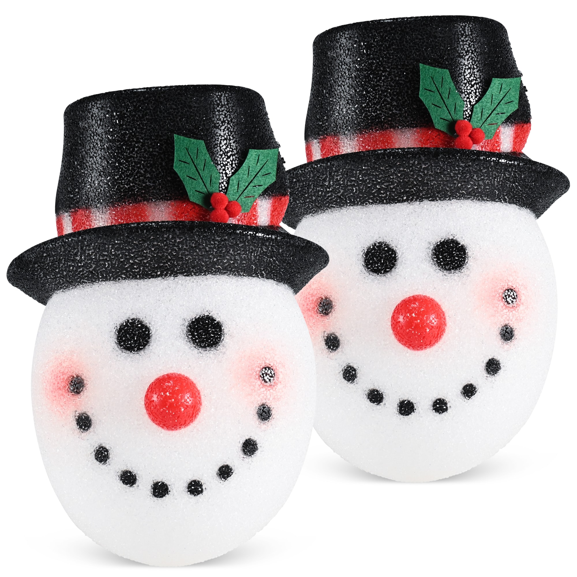 Young's Winter Whimsy Snowman Top Hat S&P Shaker Set ,Black