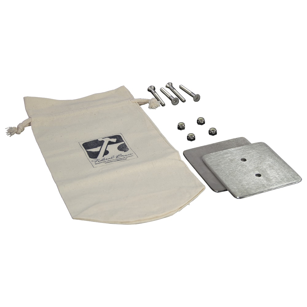 Federal Brace 39978 Counter mount fastener kit 2 hole bearing plate 10-in x 6-in x 2-in Stainless Steel Fastener Kit