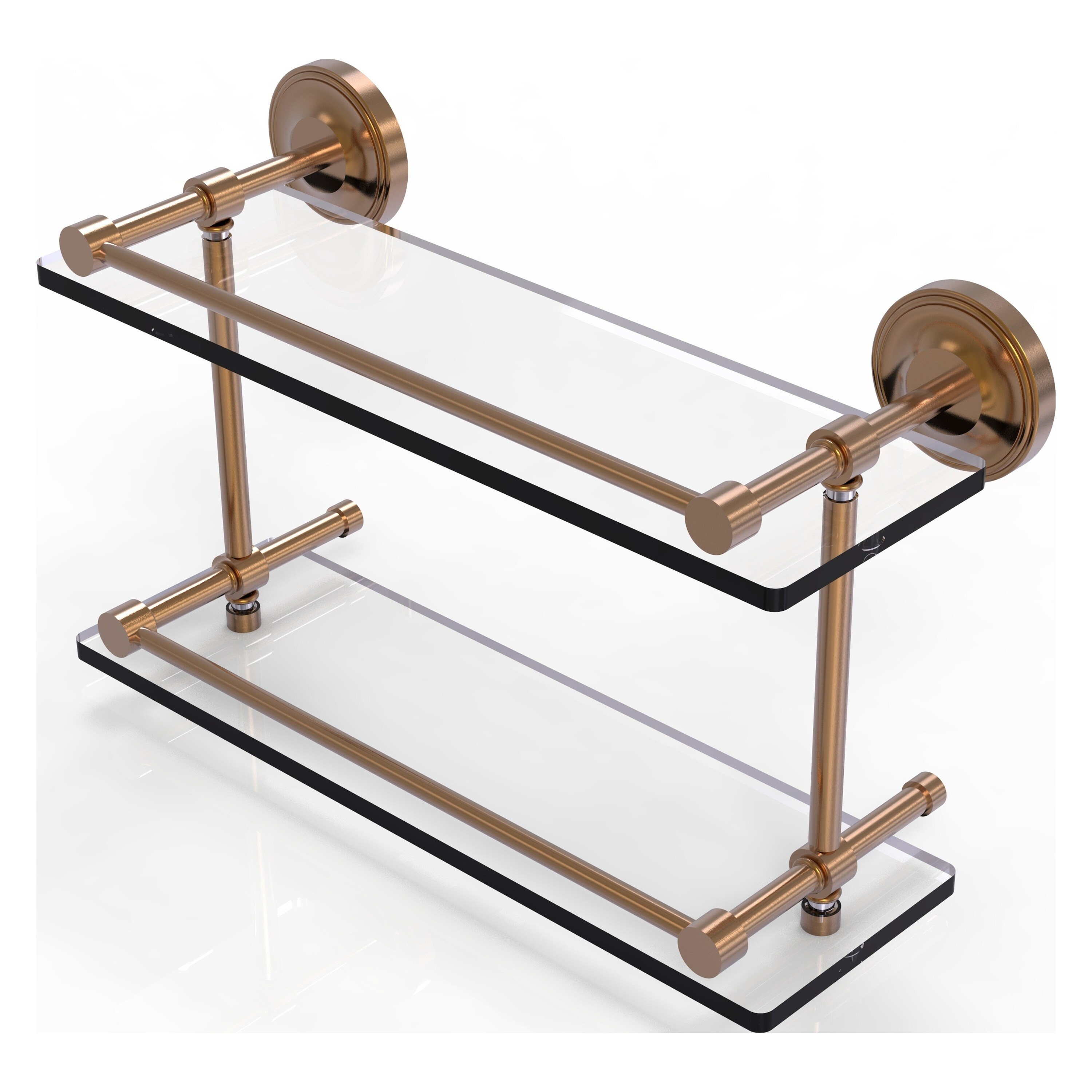 Allied Brass PRBP-2/16-GAL-BBR Prestige Regal Brushed Bronze 2 -Tier Wall mount Bathroom Shelf ( 16-in x 8-in x 5-in )