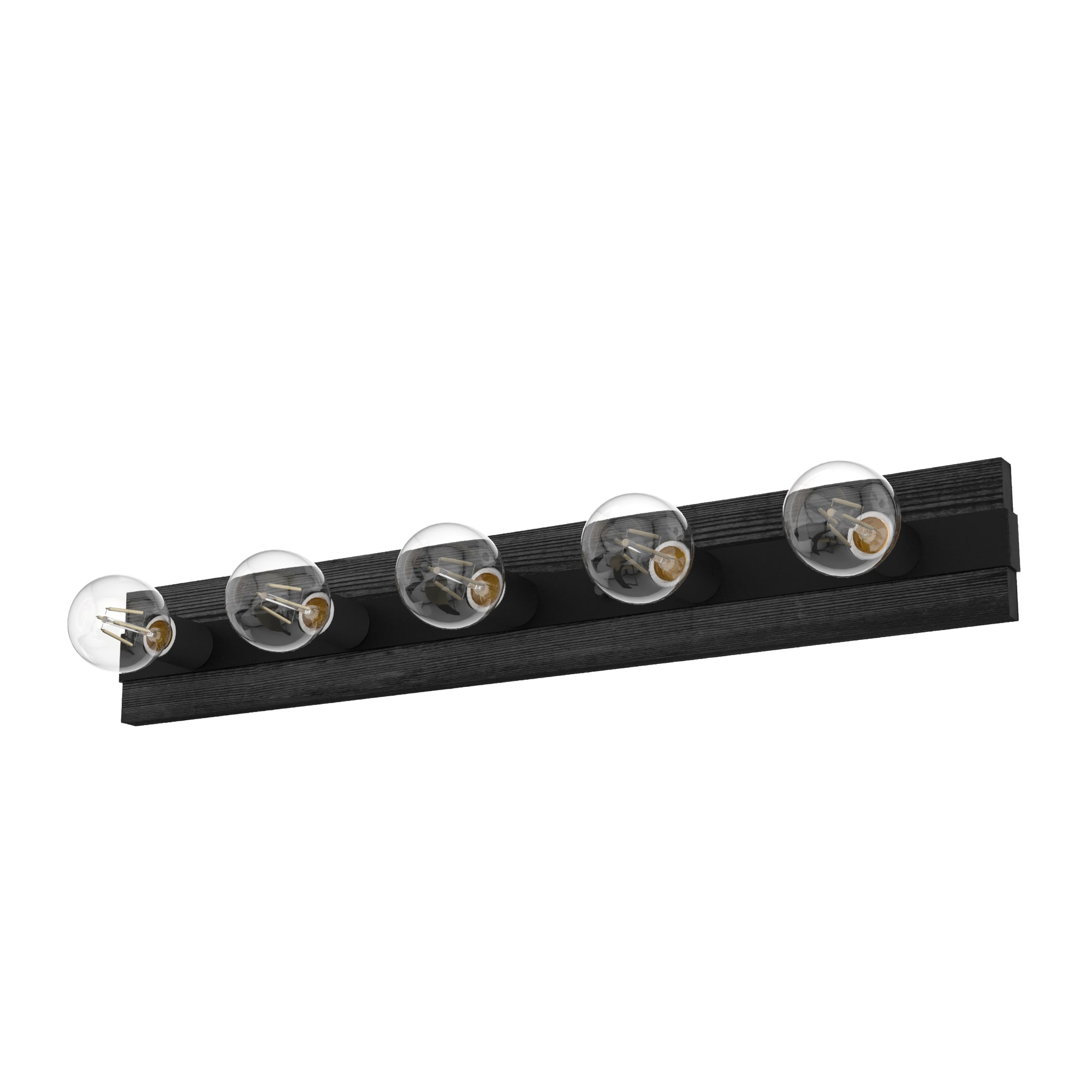 Hunter 19063 Donelson 30.25-in 5 -Light Matte Black Transitional Vanity light