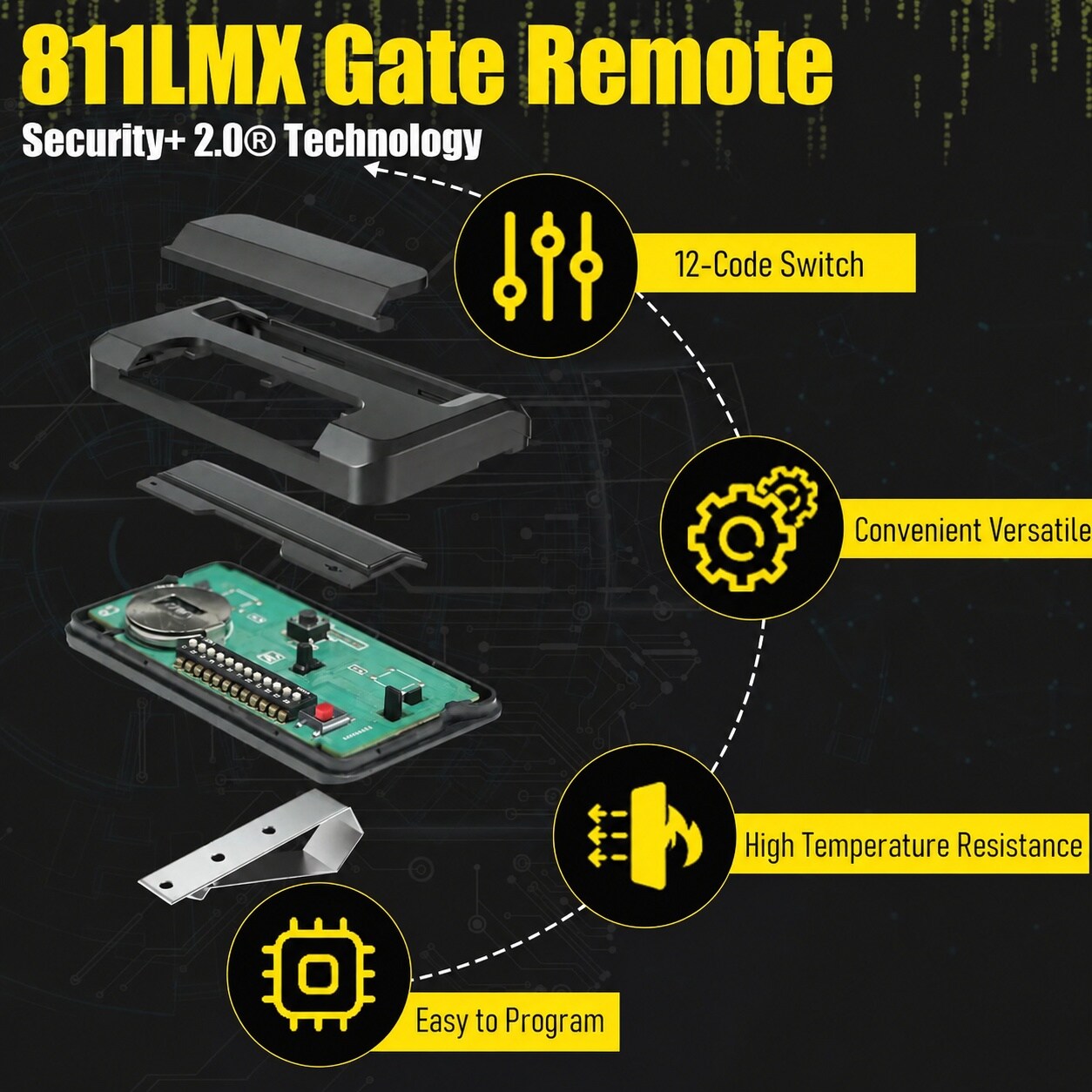 Aoibox LAB76256 Garage-Door-Opener-Remotes - View #3