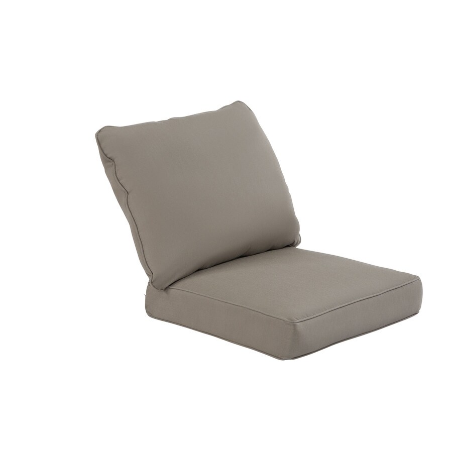 allen + roth 25-in x 25-in 2-Piece Madera Linen Wheat Deep Seat Patio Chair  Cushion at