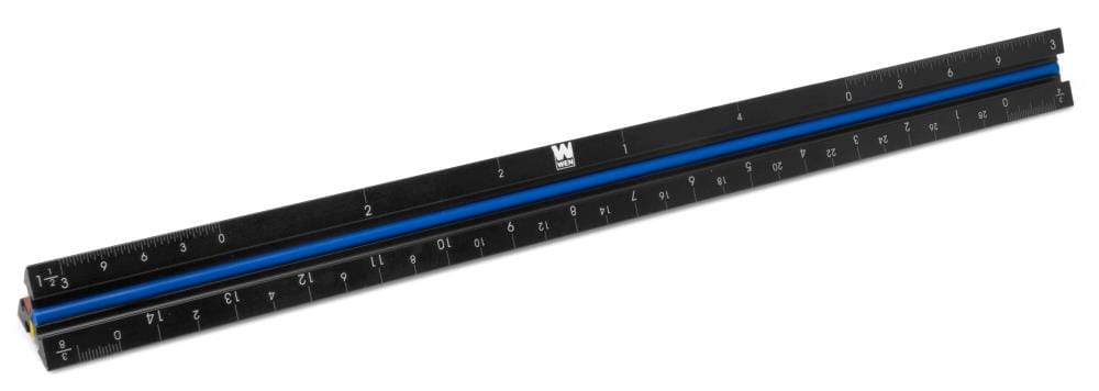 Details about   Architectural Scale Ruler 12" Aluminum Architect Triangular Scale for Blueprint 