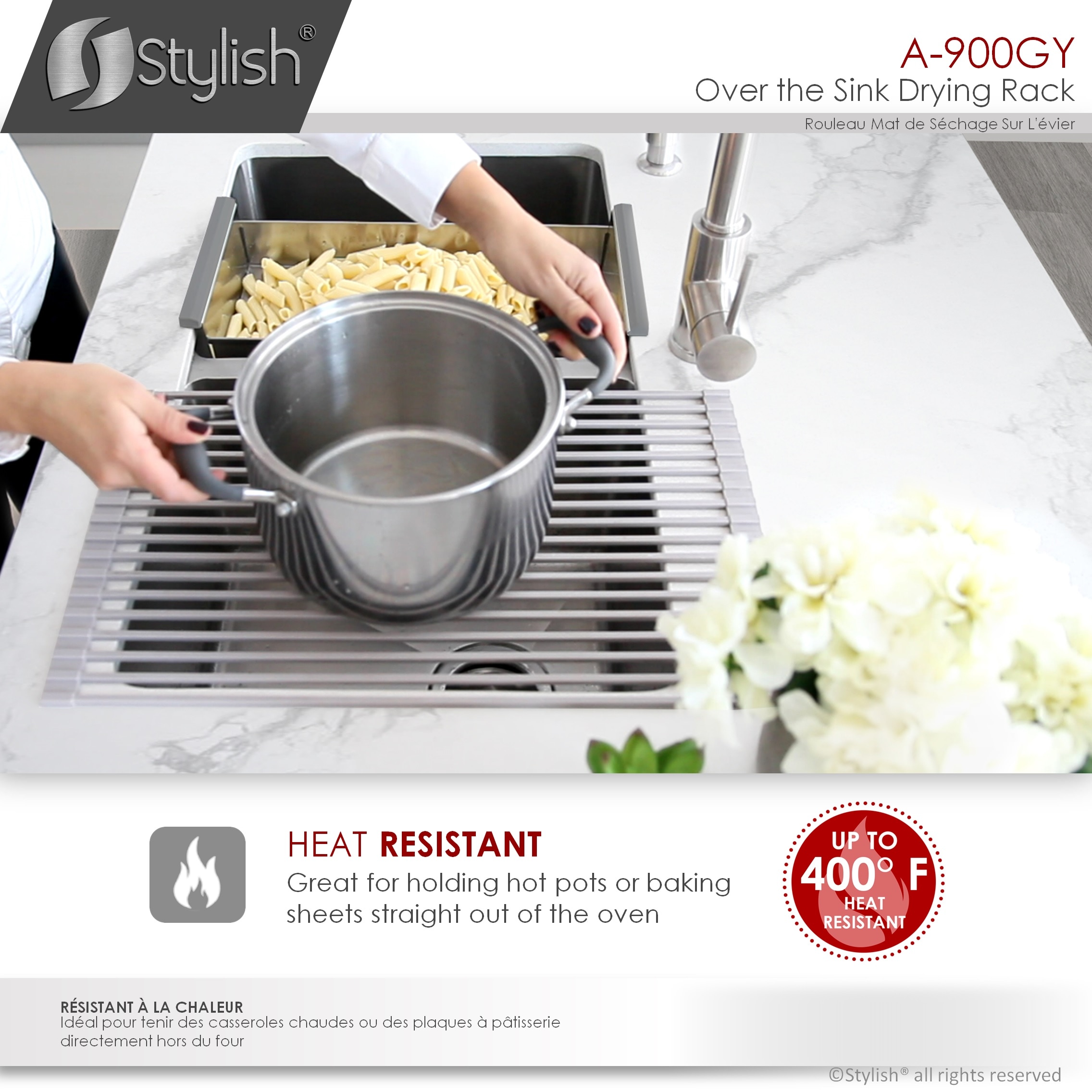 Stylish 12.75-in W x 20.5-in L x 0.5-in H Stainless Steel Drying Mat in the  Dish Racks & Trays department at