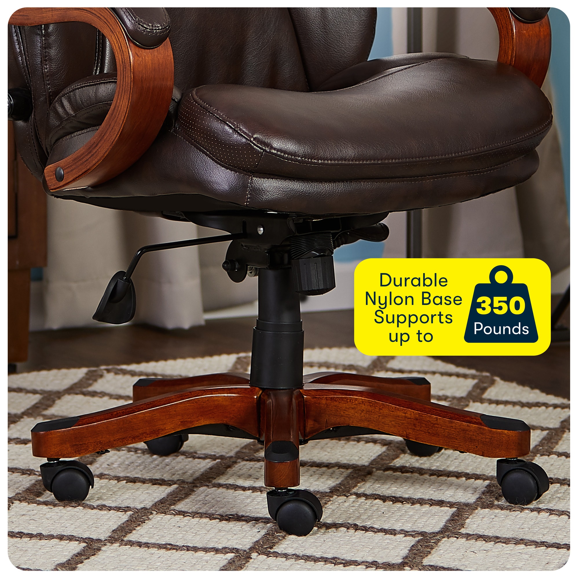 Conway High Back Brown Faux Leather Executive Swivel Chair