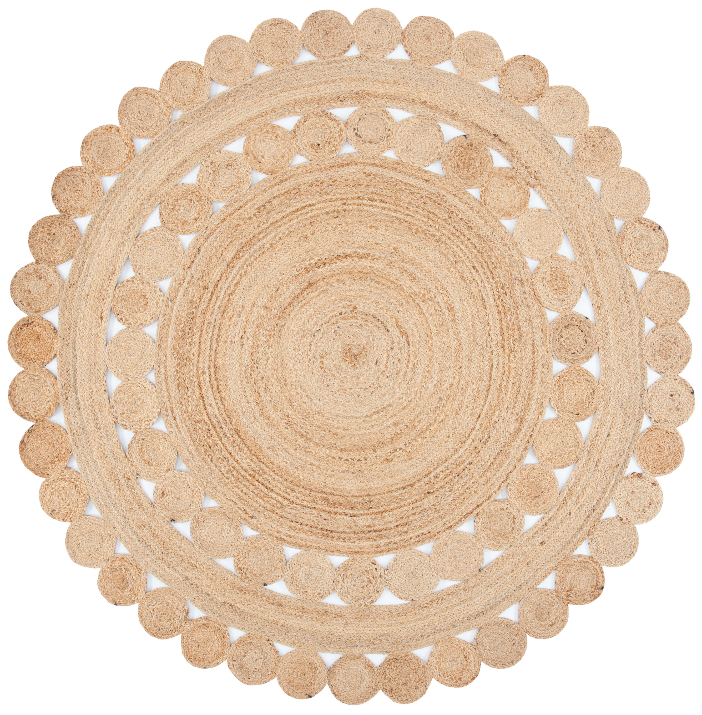 Safavieh Natural Fiber Susana 7 x 7 Jute Natural Round Indoor Abstract ...