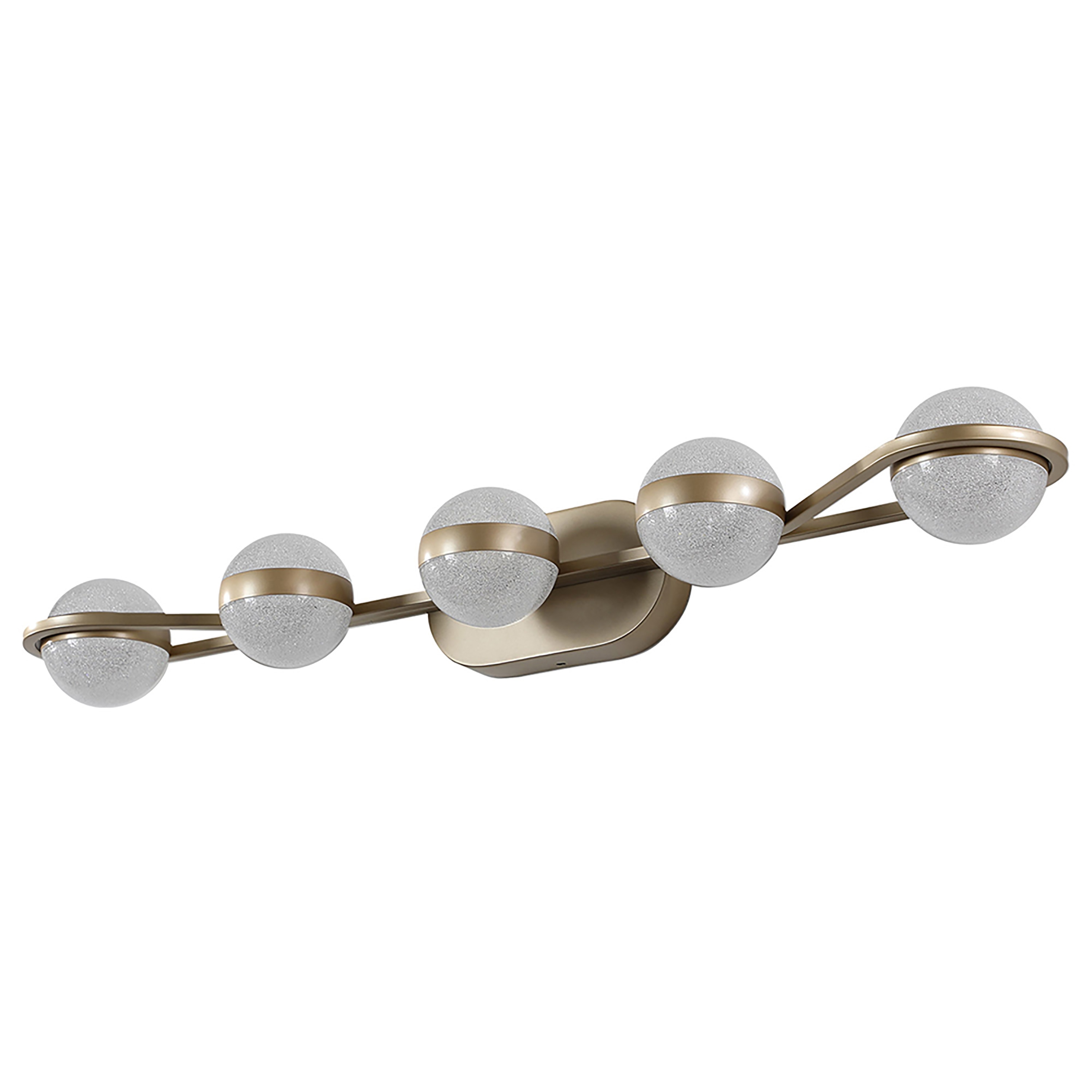Fun Orange FUNQ1DJ21 Modern 35.4-in 5 -Light Gold Integrated LED Modern/contemporary Vanity light