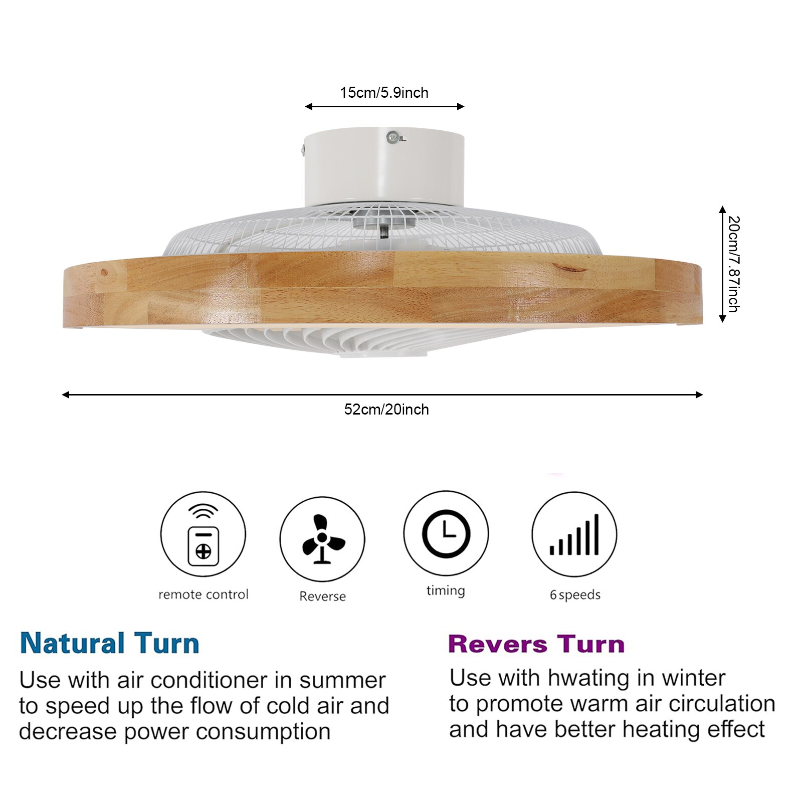Oukaning HG-HCXLST-3872-US-BT Ceiling-Fans - View #5