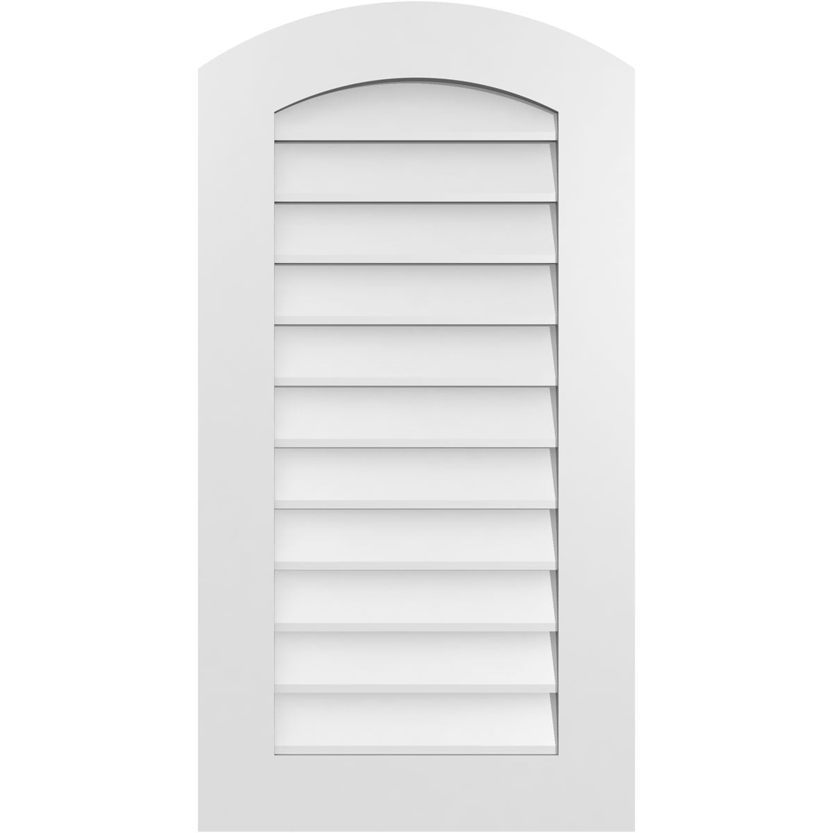 Ekena Millwork GVPAR20X3801SN 20-Inches x 38-Inches Off-white Round top PVC Gable Louver Vent