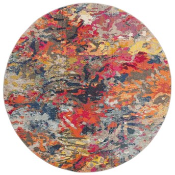 Safavieh Monaco Olea 2 x 8 Blue/Orange Indoor Abstract Bohemian/Eclectic Runner Safavieh Monaco Olea 2 x 8 Blue/Orange Indoor Abstract Bohemian/Eclectic Runner