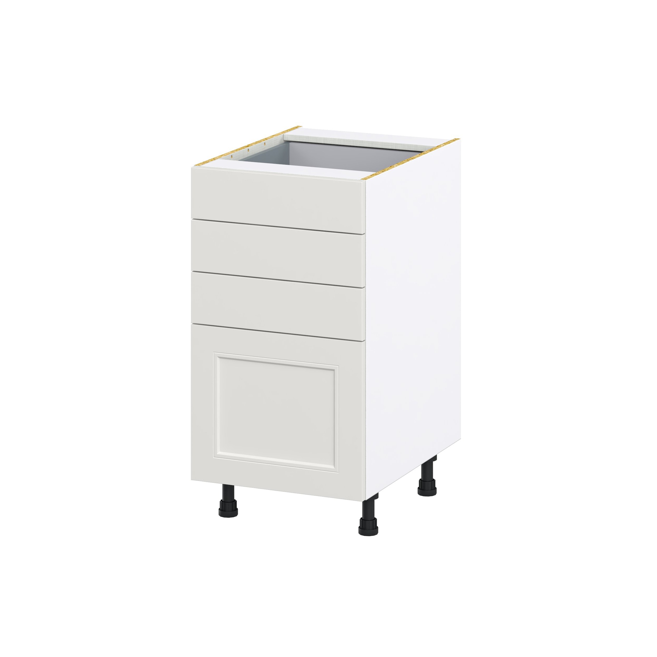 Hugo&Borg Belcourt 18-in W x 34.5-in H x 24-in D Gray Painted 1-Drawer Base Fully Assembled Cabinet (Recessed Panel Shaker Style)