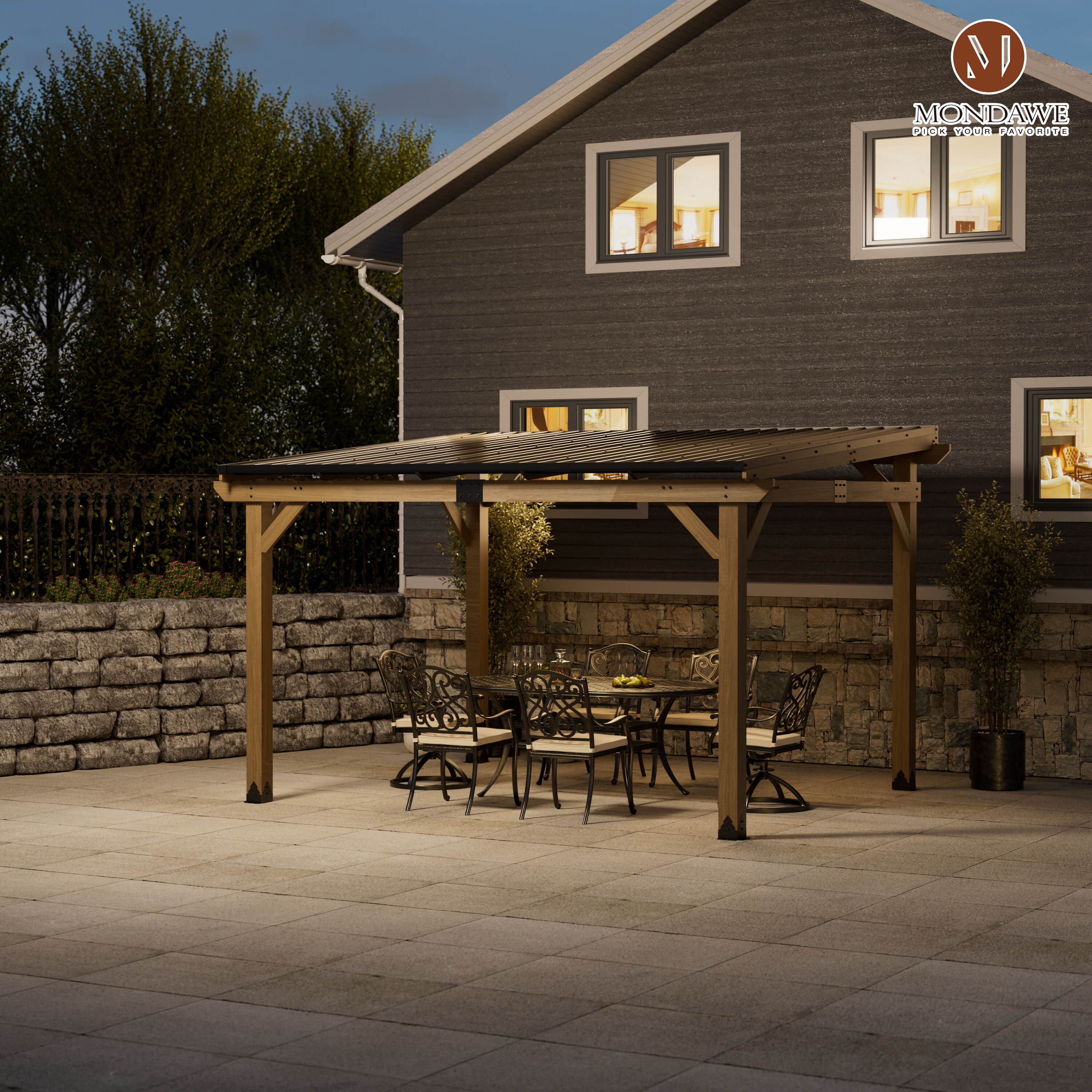 Mondawe MO-5004A-4 Wood-Resin-Gazebos - View #10