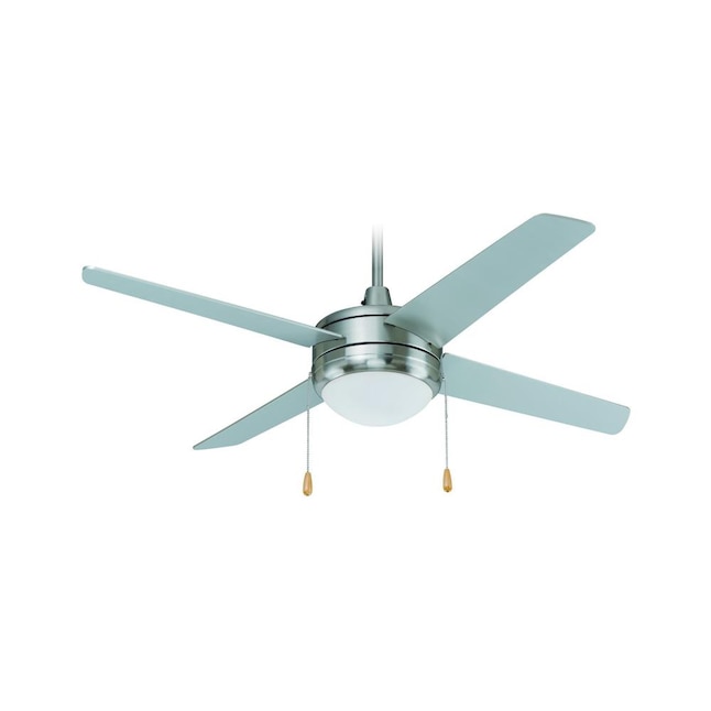 Rp Lighting Fans Europa 50 In Brushed Nickel Led Indoor Ceiling Fan With Light 4 Blade The Department At Com - Ceiling Fan With Light Brands