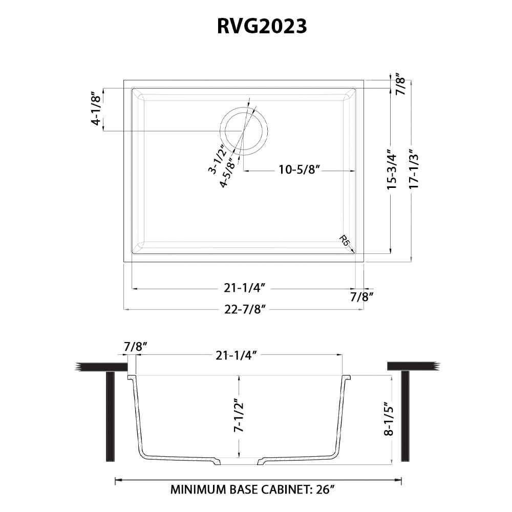 Ruvati RVG2023WH Kitchen-Sinks - View #7