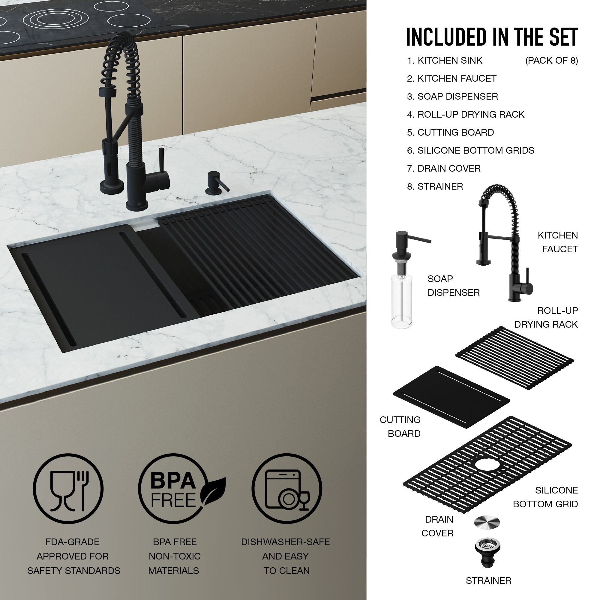 VIGO VG151043 Kitchen-Sinks - Thumbnail View #5