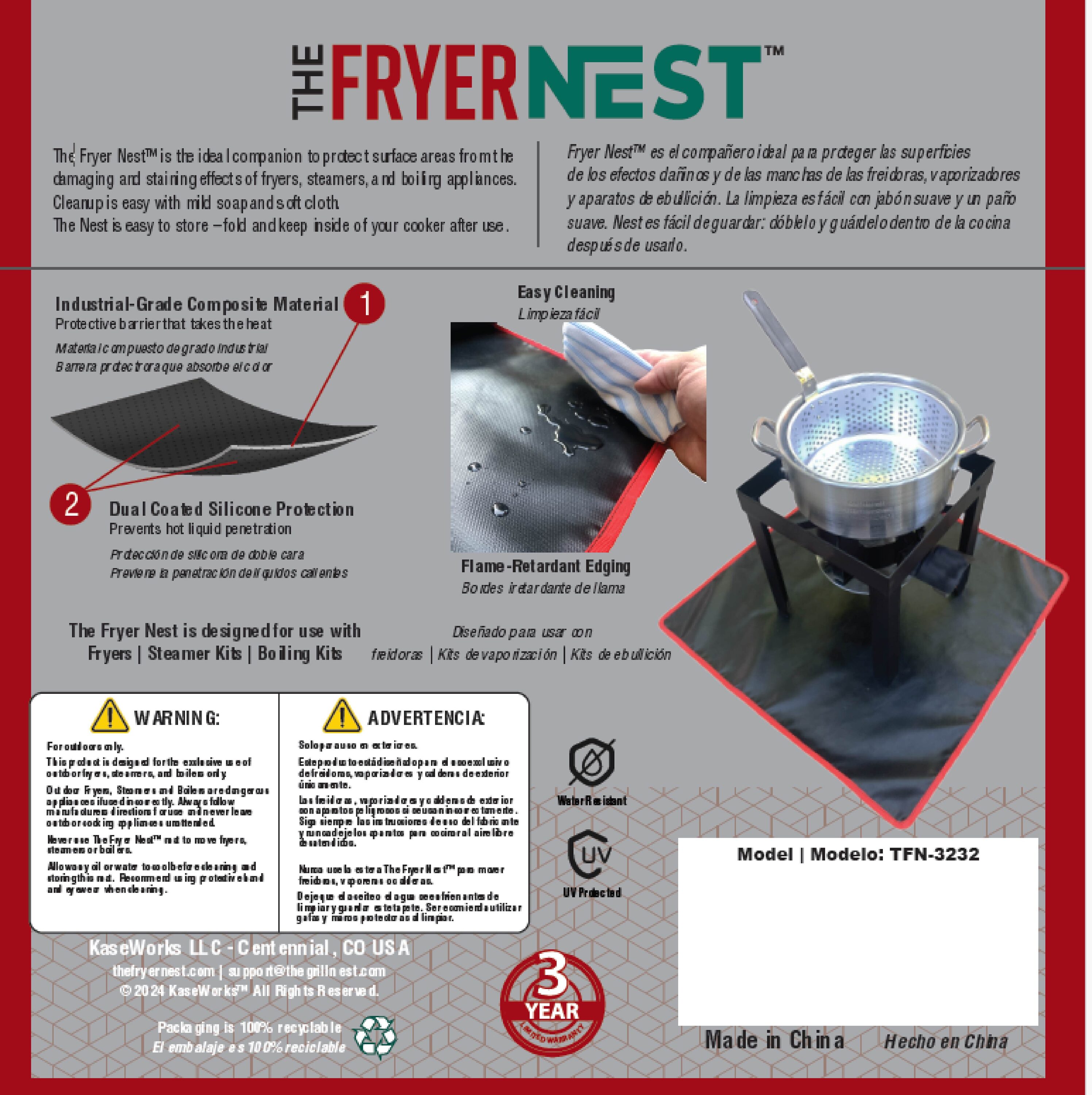 THE FRYER NEST TFNE-3232 Grill-Mats - View #8