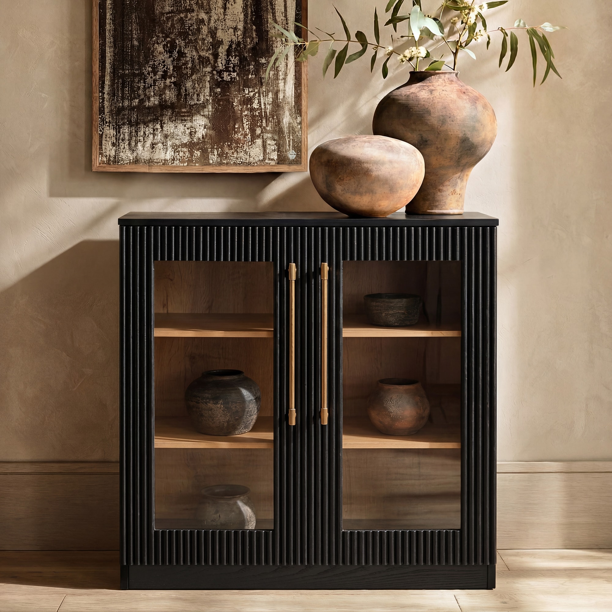 FARATI - 31-in W Black Accent Cabinet