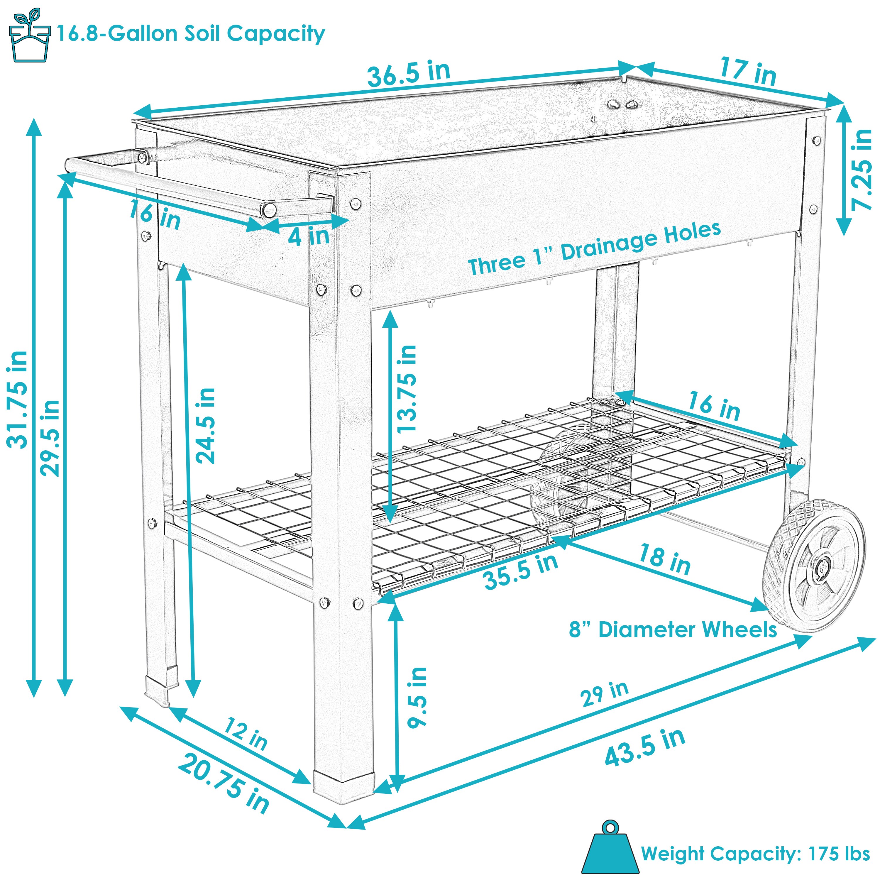 Sunnydaze Decor HB-229 Raised-Garden-Beds - View #3