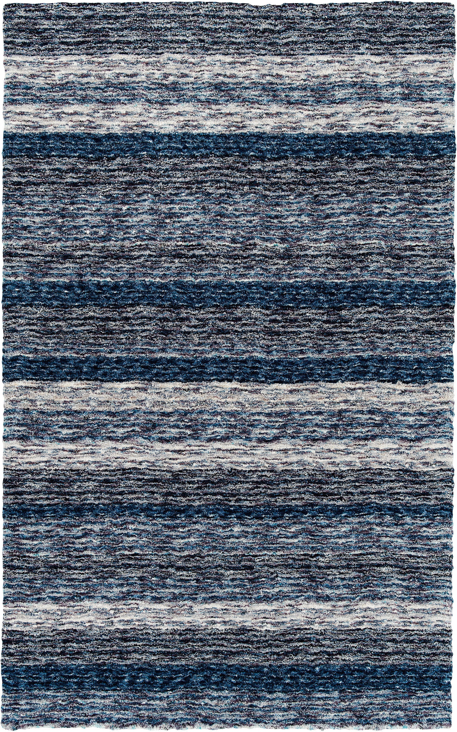 Addison Rugs ASN31NA4X6 Sanibel 4 x 6 (ft) Microfiber Navy Rectangular Indoor Stripe Mid-Century Modern Area rug