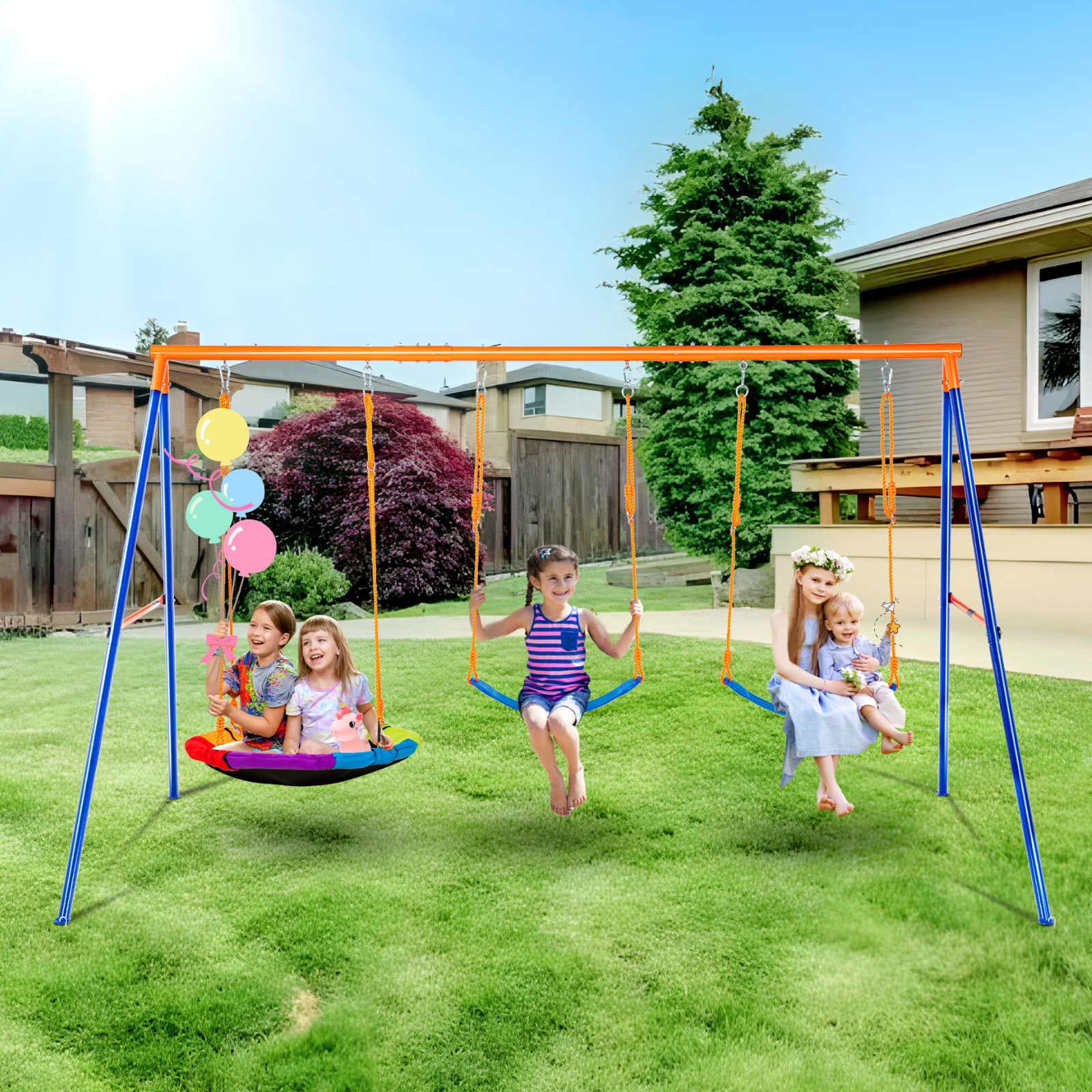 VEVOR AXQQTZ3RW000W9S5KV0 Playset-Swings - View #2