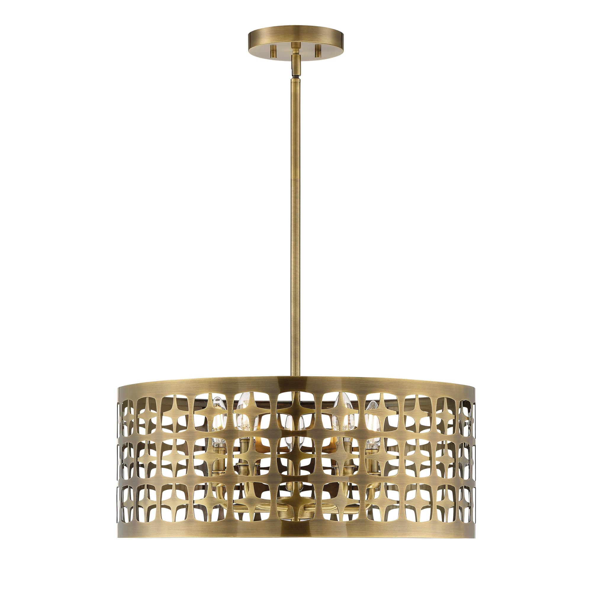 Signature Hardware Duxford Bronze Modern/Contemporary Drum Hanging ...