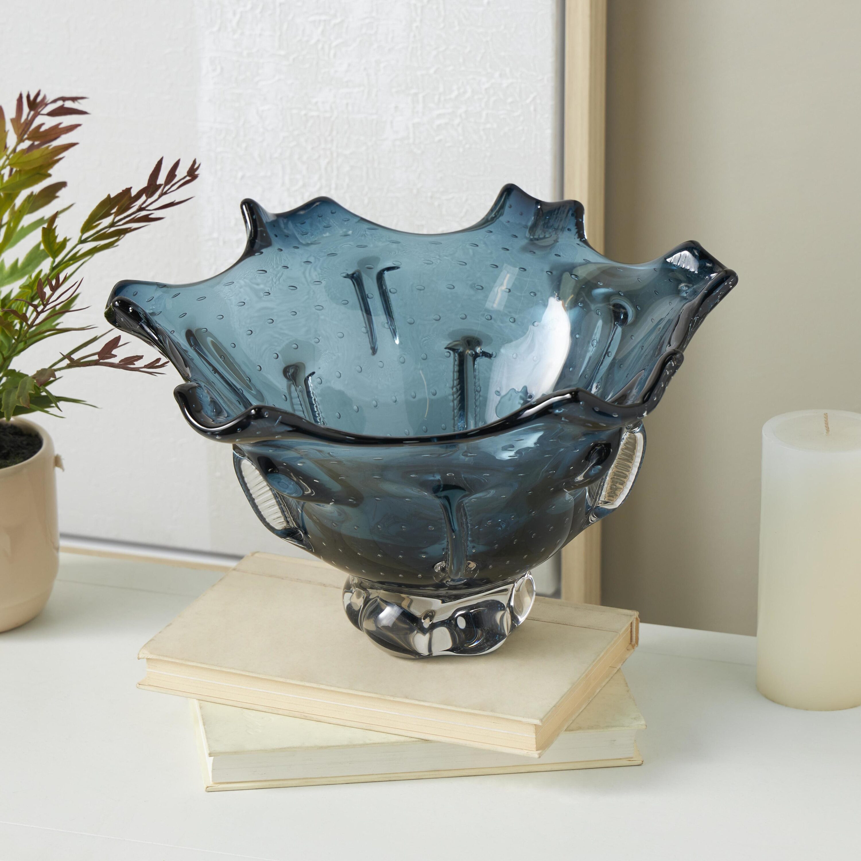 Grayson Lane 823290 Blue Glass Modern Decorative bowl