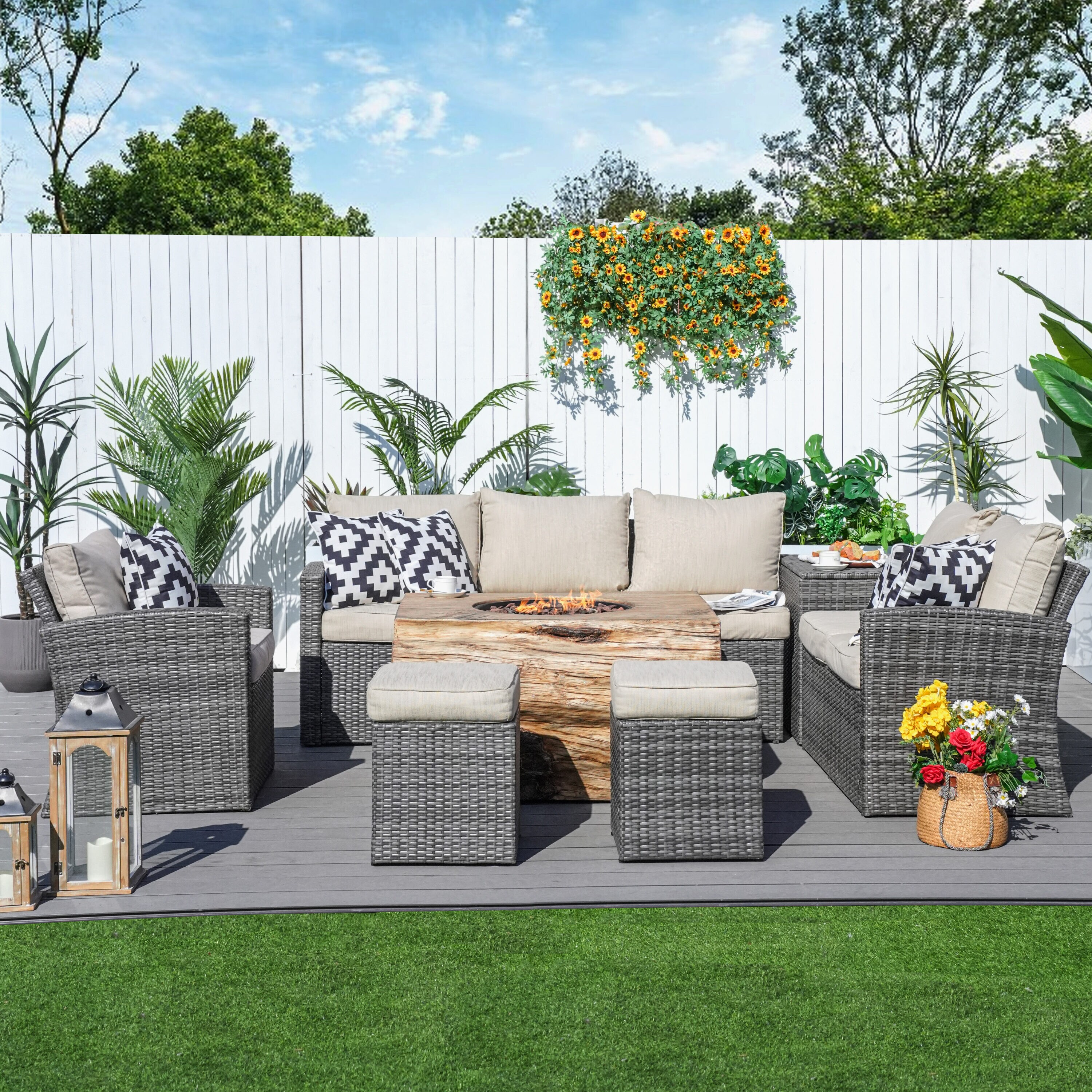 Moda Furnishings MAG-1403B-2170-G Patio-Conversation-Sets - View #3