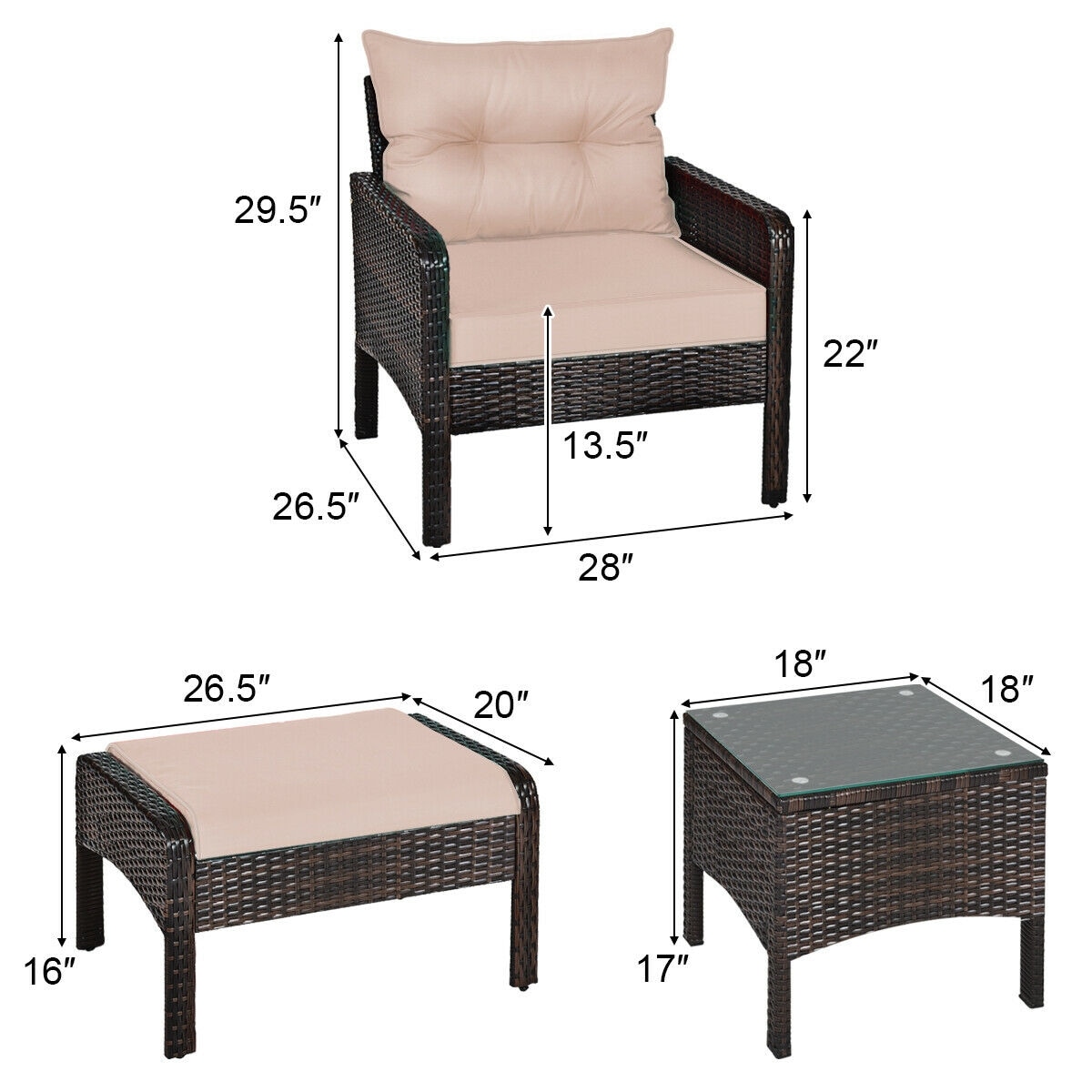 Slickblue D-CO-+NB15666WH Patio-Conversation-Sets - View #3