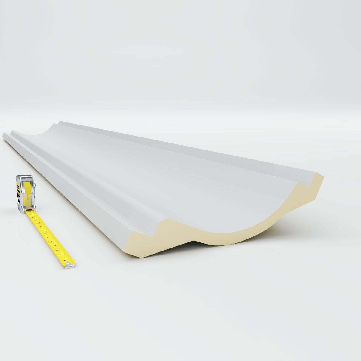 Classic White Polyurethane Crown Moulding 94.5" Length