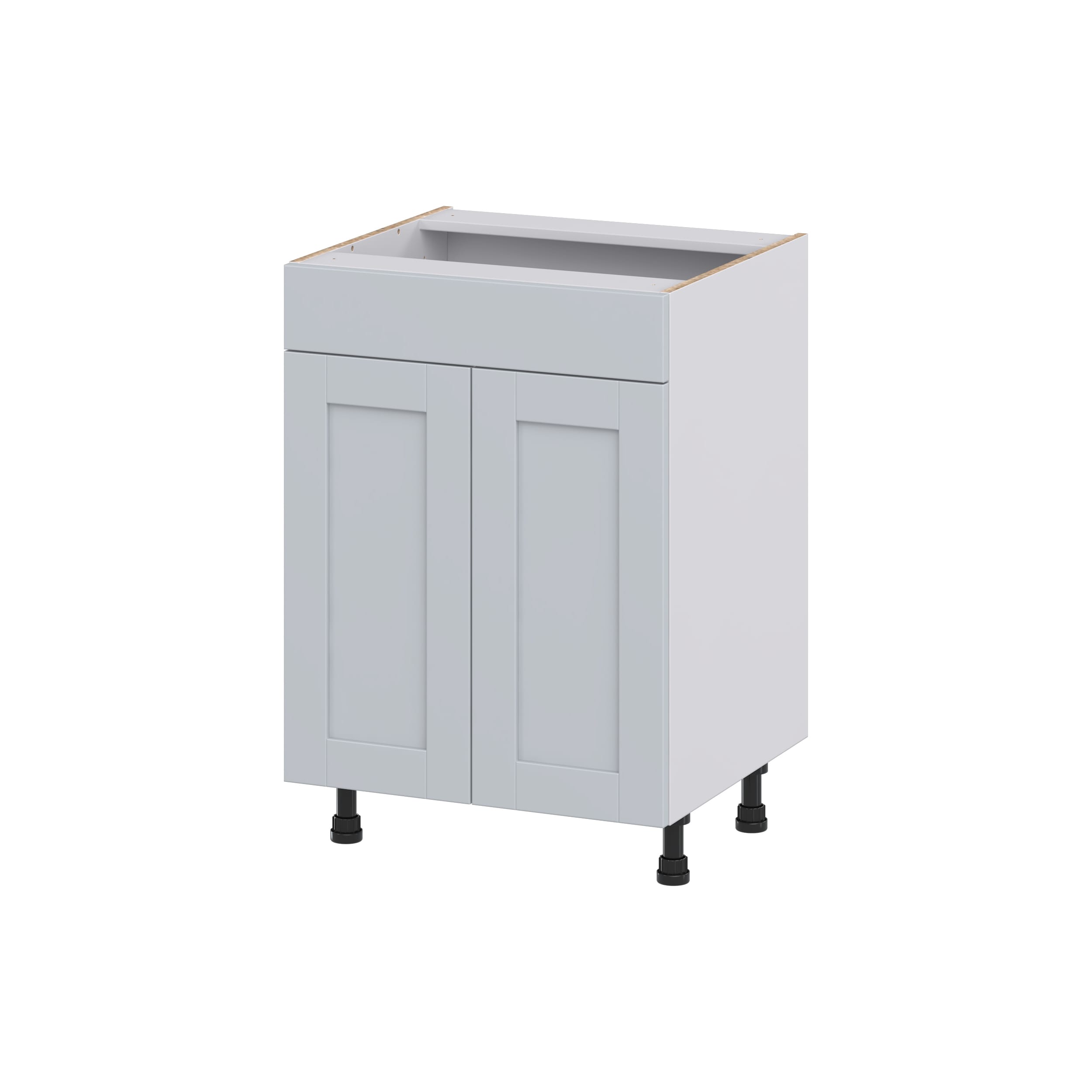 Hugo&Borg Charlesberg 12-in W x 34.5-in H x 21-in D Gray Base Fully Assembled Cabinet (Recessed Panel Shaker Door Style)