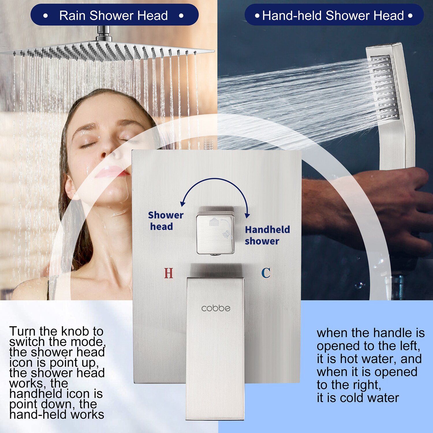 Cobbe LSKSSF0112N Showerhead-Bar-Panels - View #8