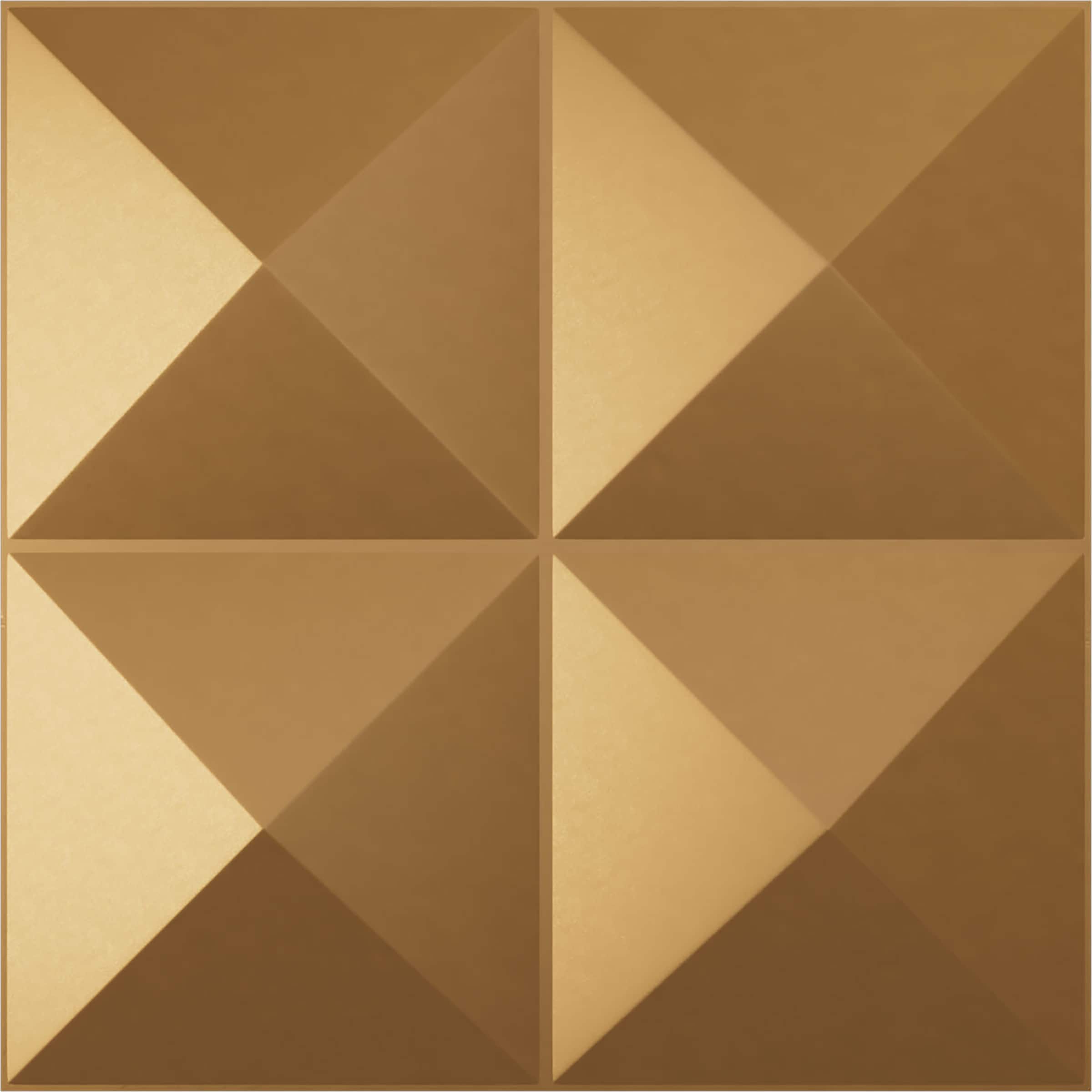 Ekena Millwork WP12X12TIBGL-CASE-12 11-7/8-in x 11-7/8-in Embossed Paintable/Stainable Gold PVC Wall Panel ( 12 -Pack, Covers 11.76-sq ft )