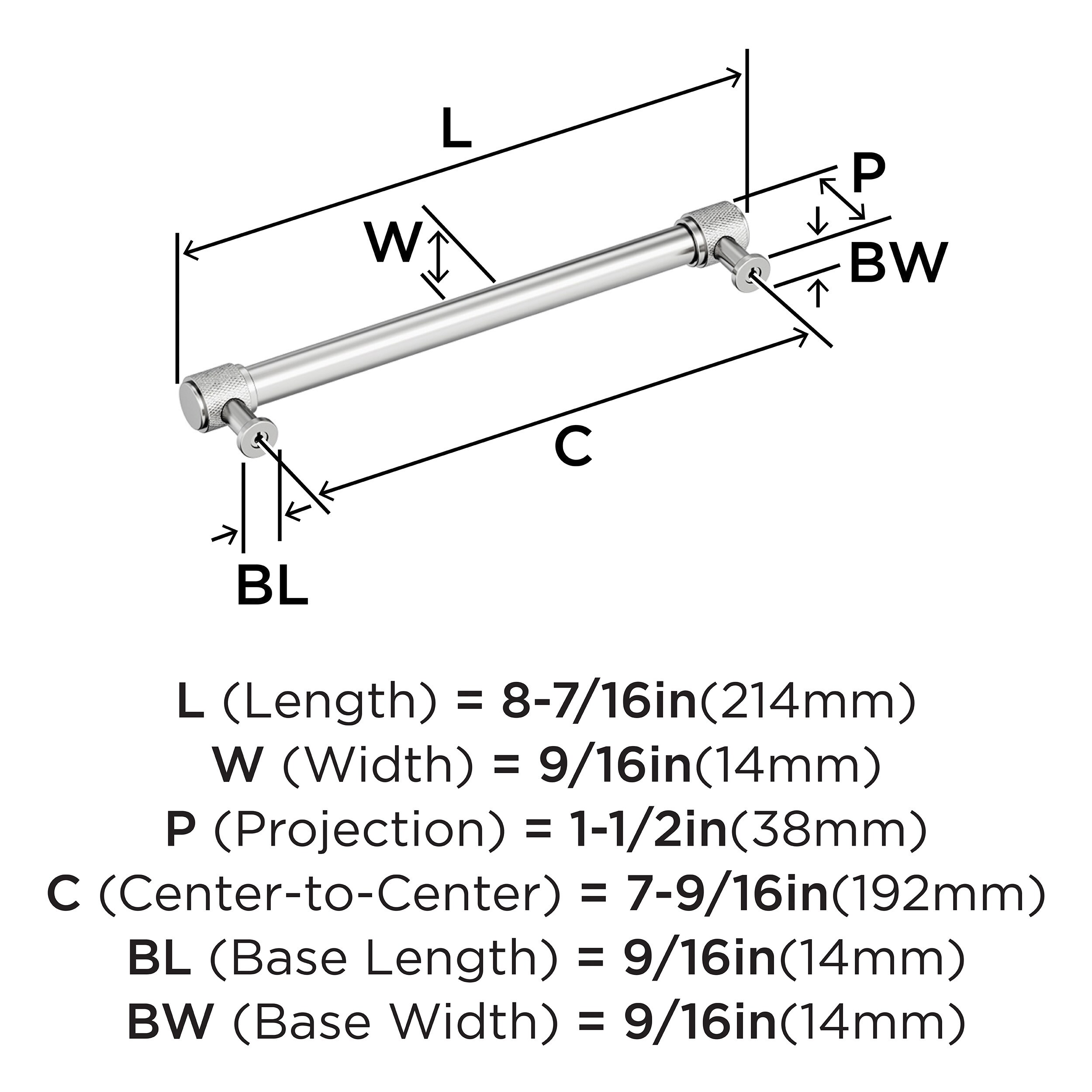 Amerock BP3774626 Cabinet-Pulls - View #4