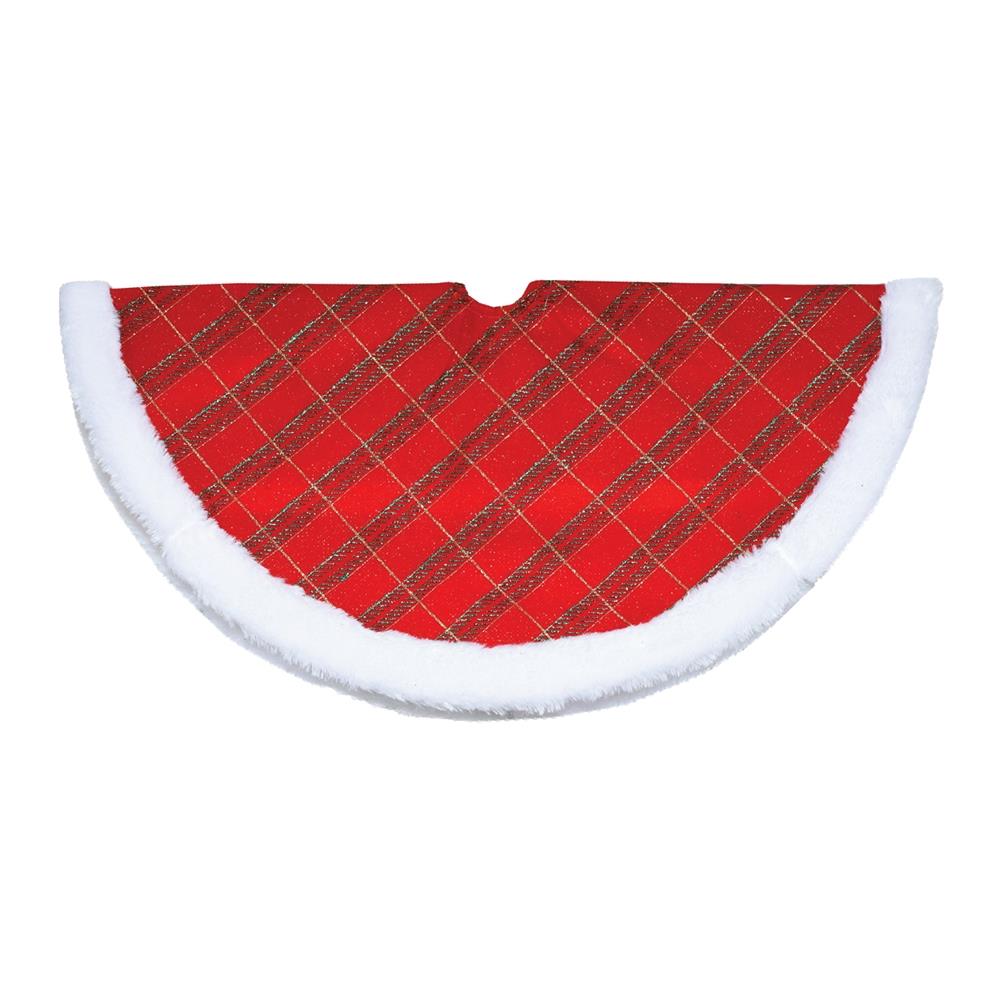 2.5in Scalloped Edge Gingham Ribbon: Red 10 Yard 