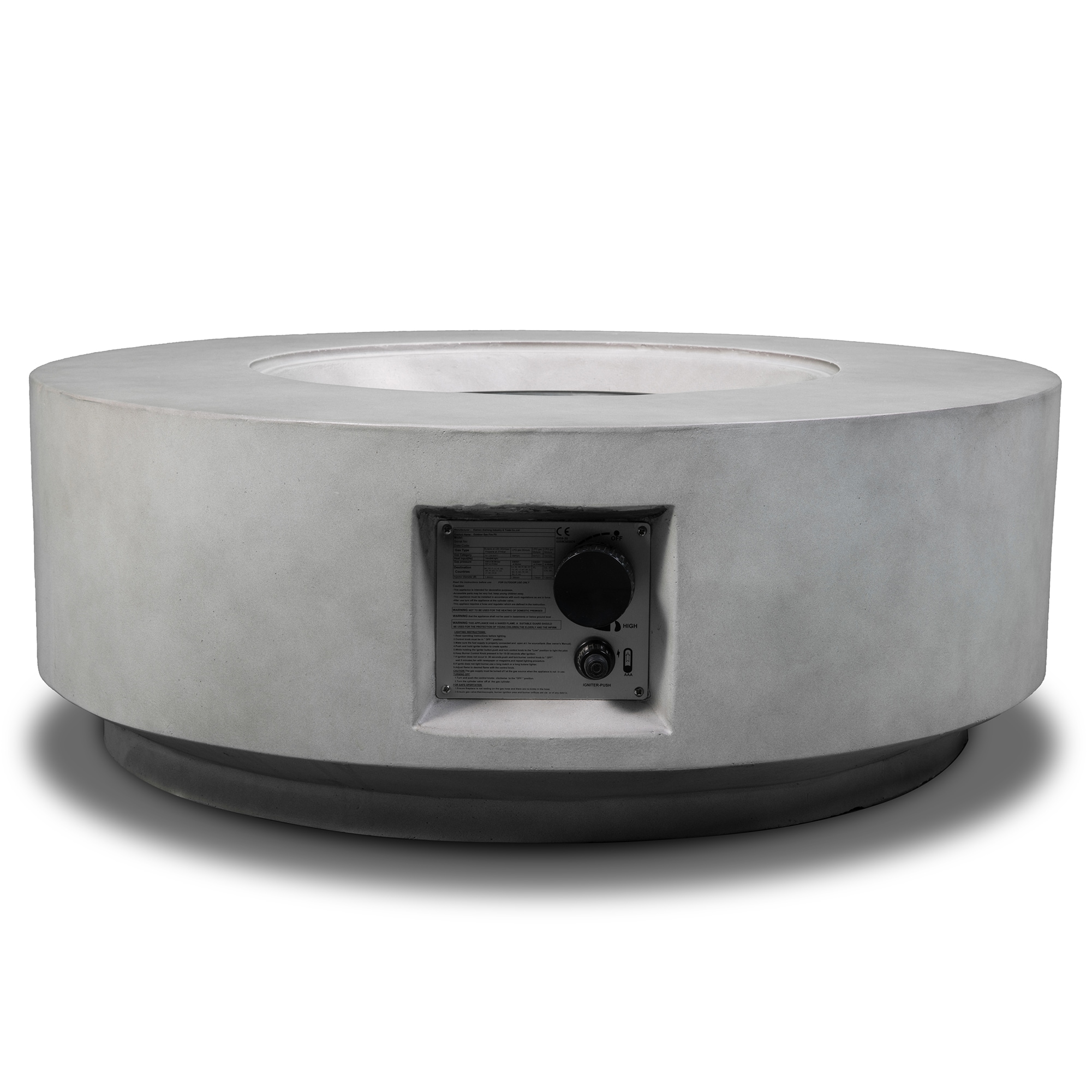 Christopher Knight Home 334665 Round Fire Pit Table with Wind Guard and Decorative Glass Stones for Intimate Outdoor Evenings