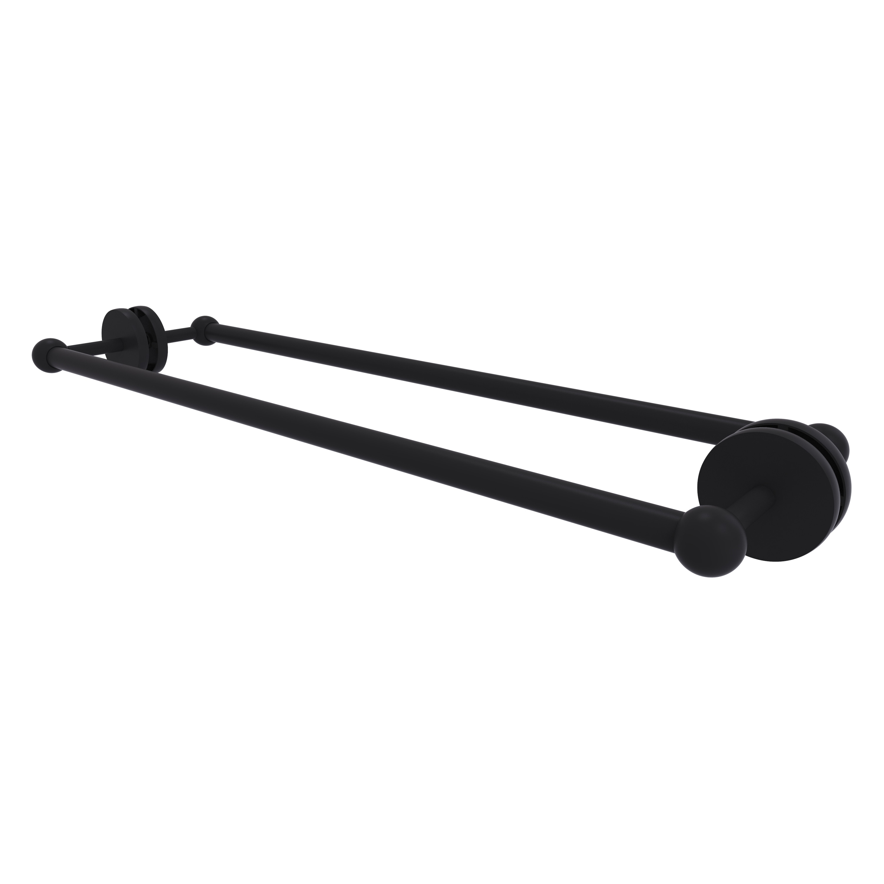 Allied Brass P1000-41-BB-24-BKM Prestige Skyline 24-in double Matte Black Wall mount Double Towel Bar