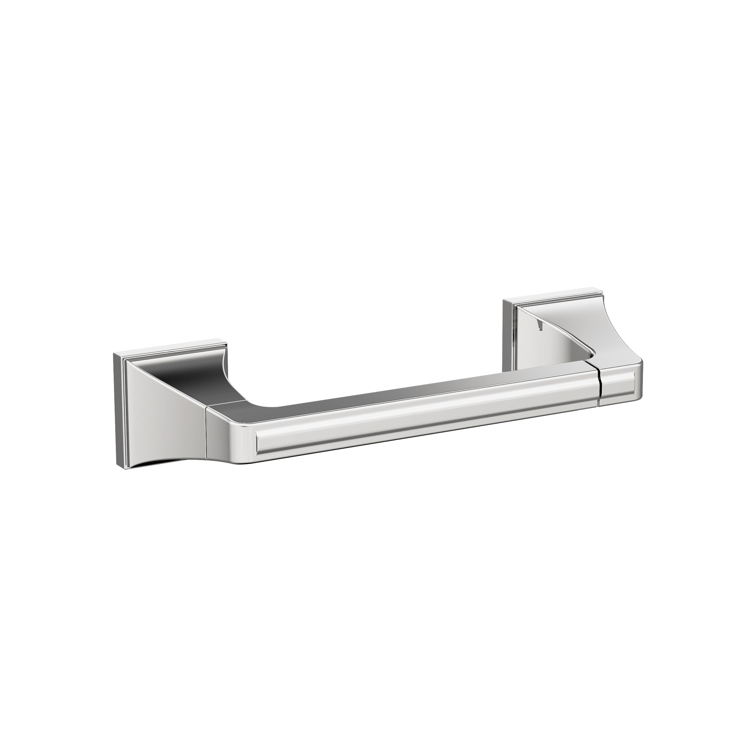 Amerock BH3602126 Mulholland Chrome Wall mount Double post Toilet Paper Holder 1 -Rolls with Storage