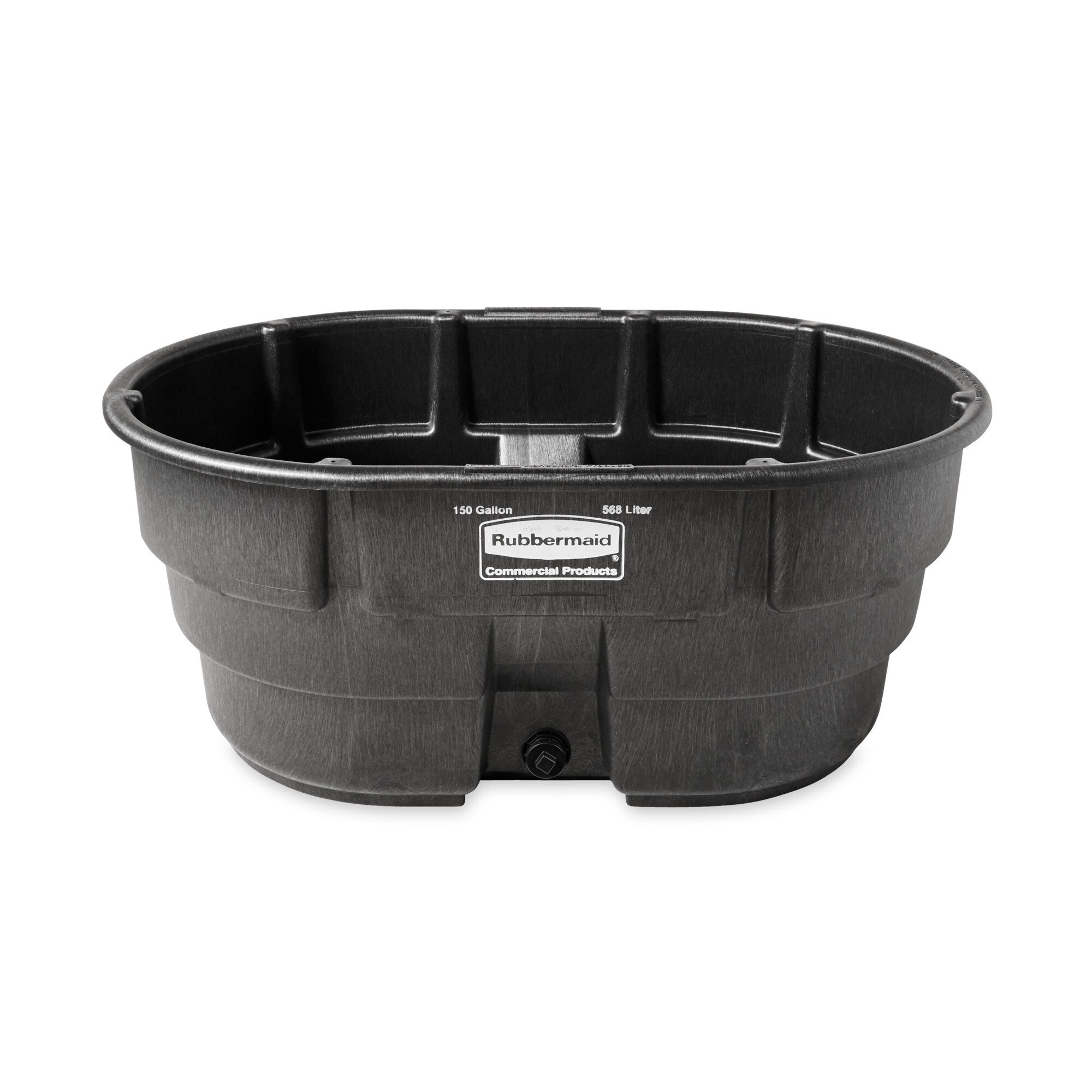 Rubbermaid Commercial Products 150-Gallons Black Polyresin Stock Tank ...