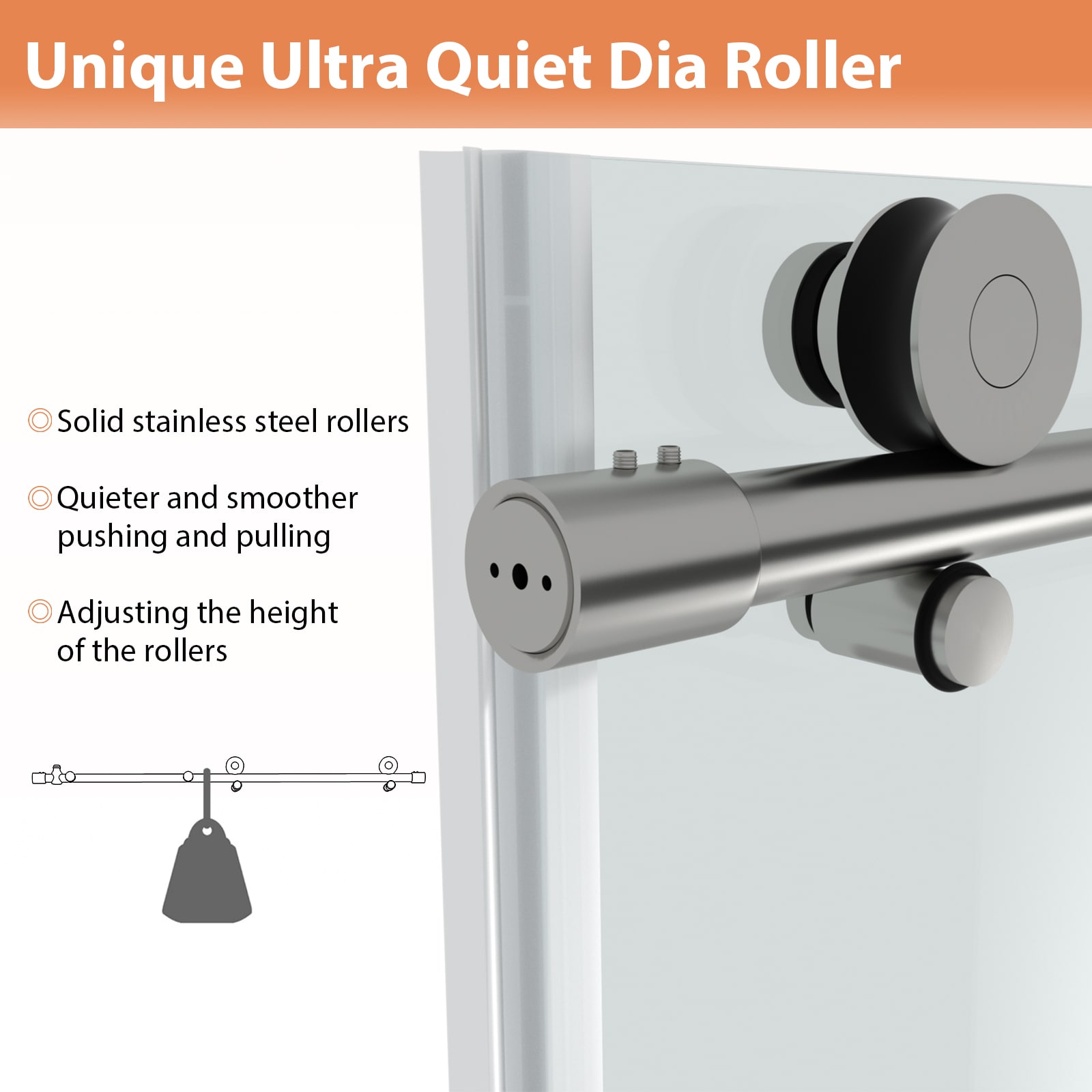 Lordear HRB-LD-6A21-48SS Shower-Doors - View #7