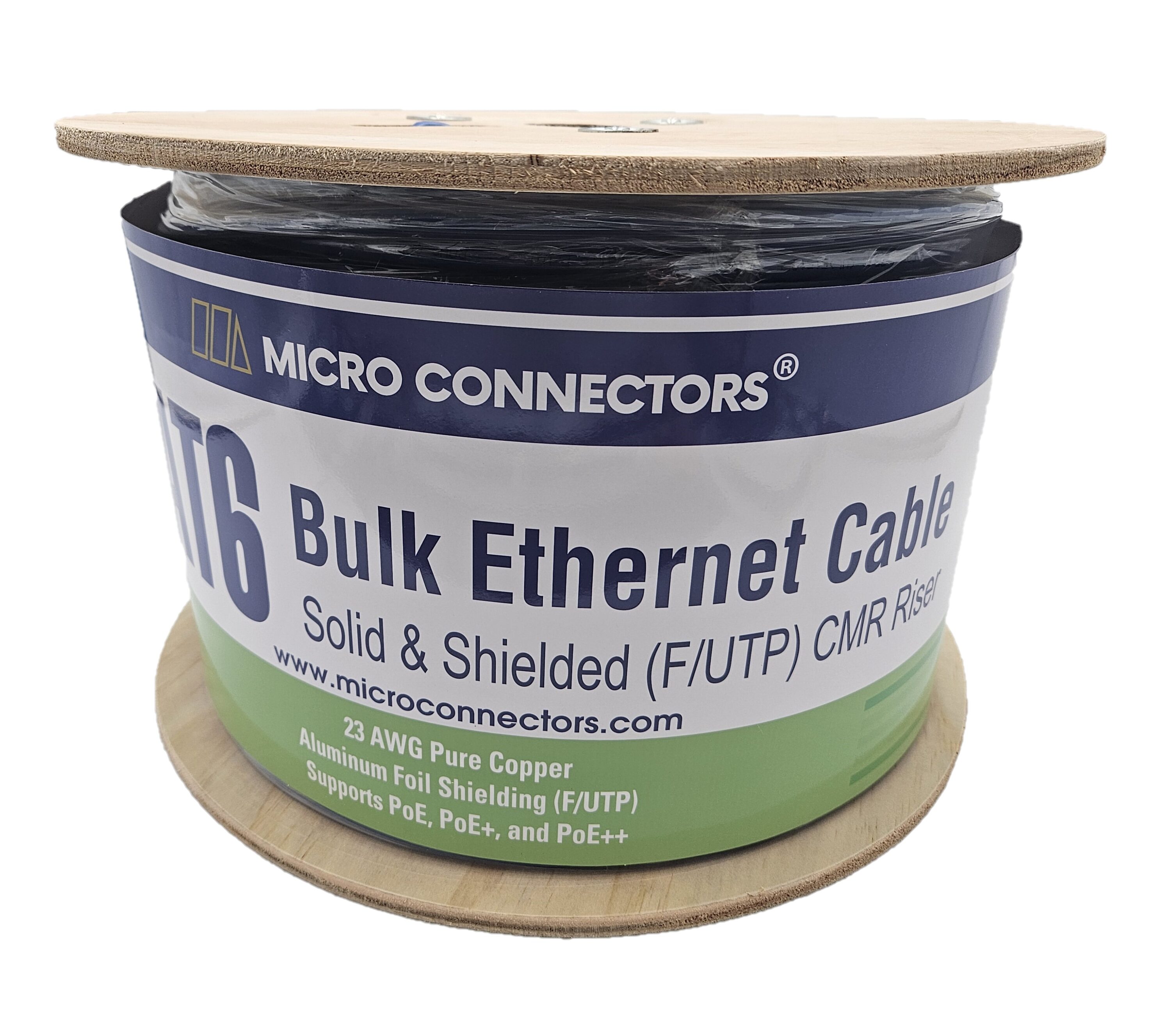 Micro Connectors Plenum 1000-ft 23 Cat 6 4 Plenum Blue Data