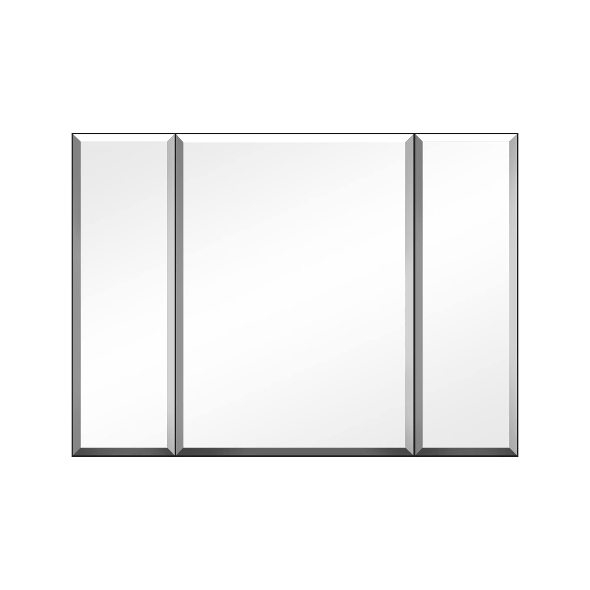 Bybafun YD5300010 36-Inches x 26-Inches Surface/Recessed Mount Silver Mirrored Rectangle Soft Close Medicine Cabinet