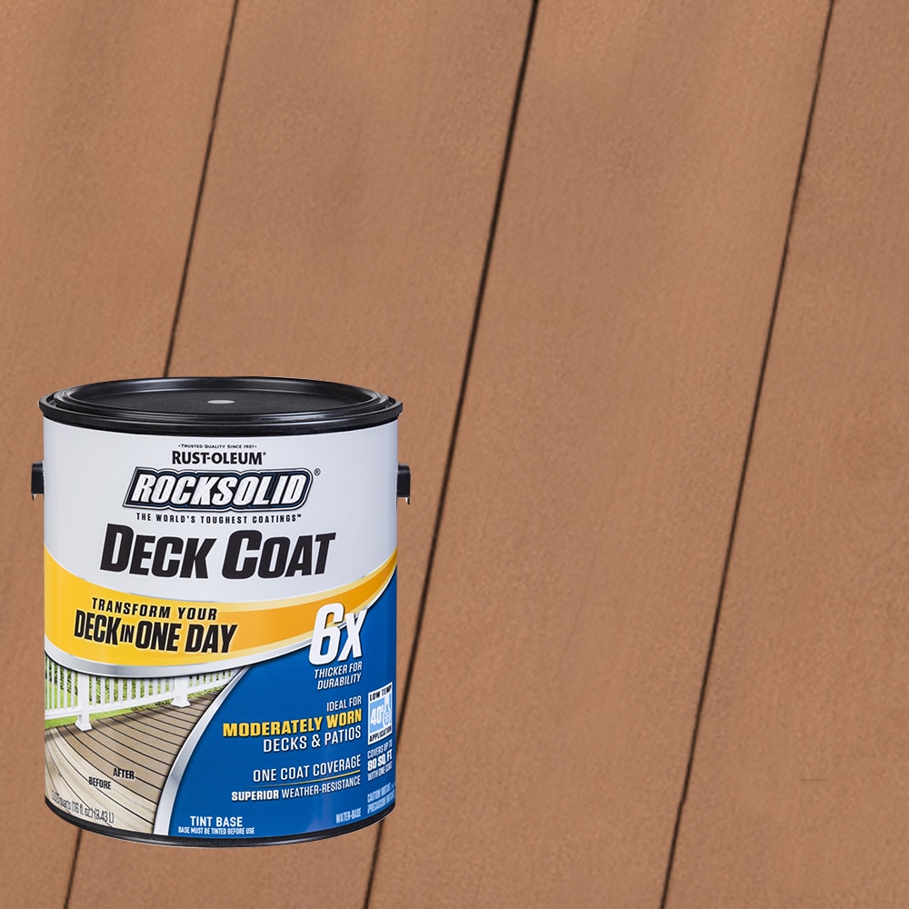 Rust-Oleum 319662T RockSolid 6X Deck Coat Pre-Tinted Santa Fe Solid Exterior Wood Stain and Sealer in One ( 1-gallon )