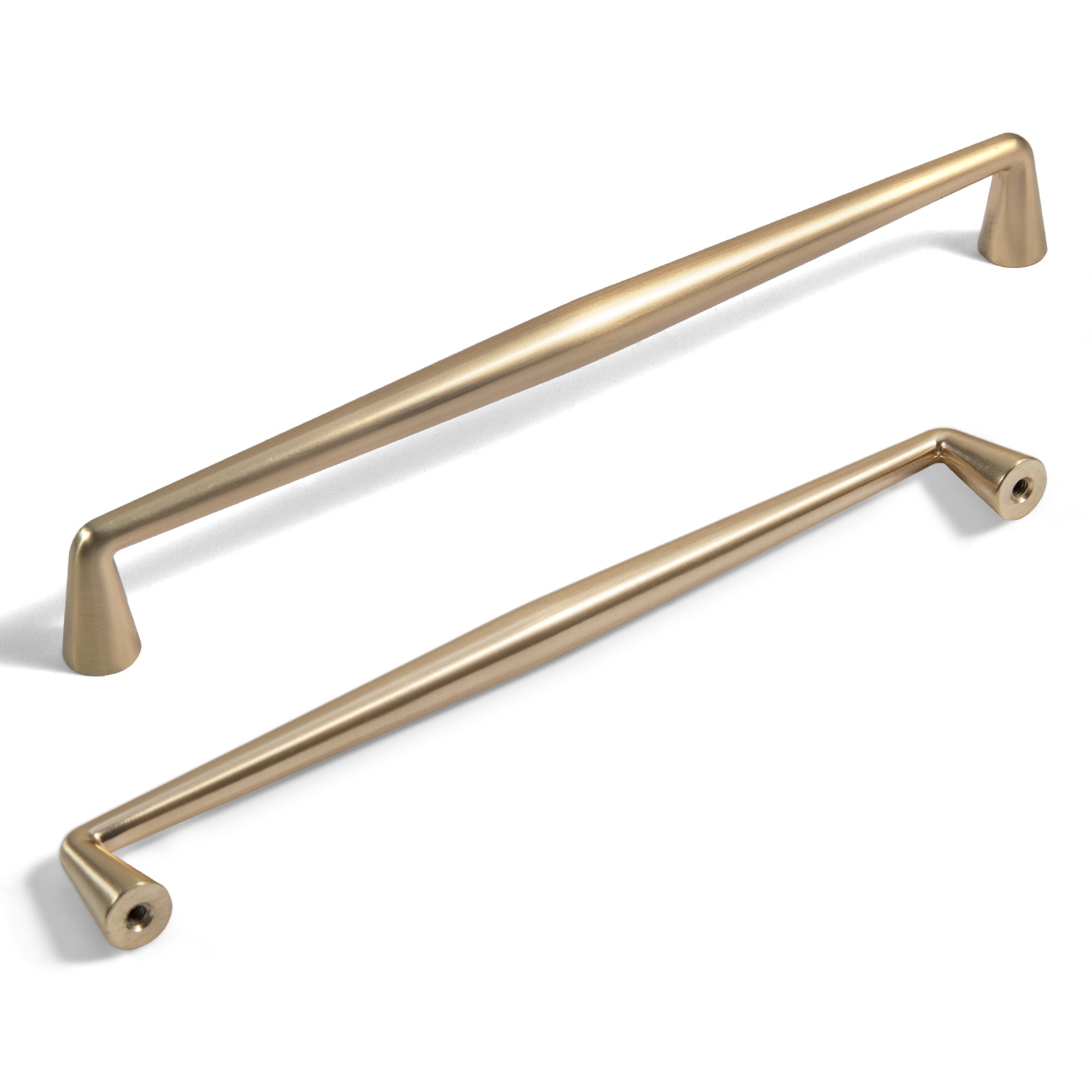 Miaokesen 6180TLS-192 7-9/16-in , 192mm Center to Center Light Brushed Brass Novelty Handle For Use on Appliances Drawer Pulls 6 -Pack