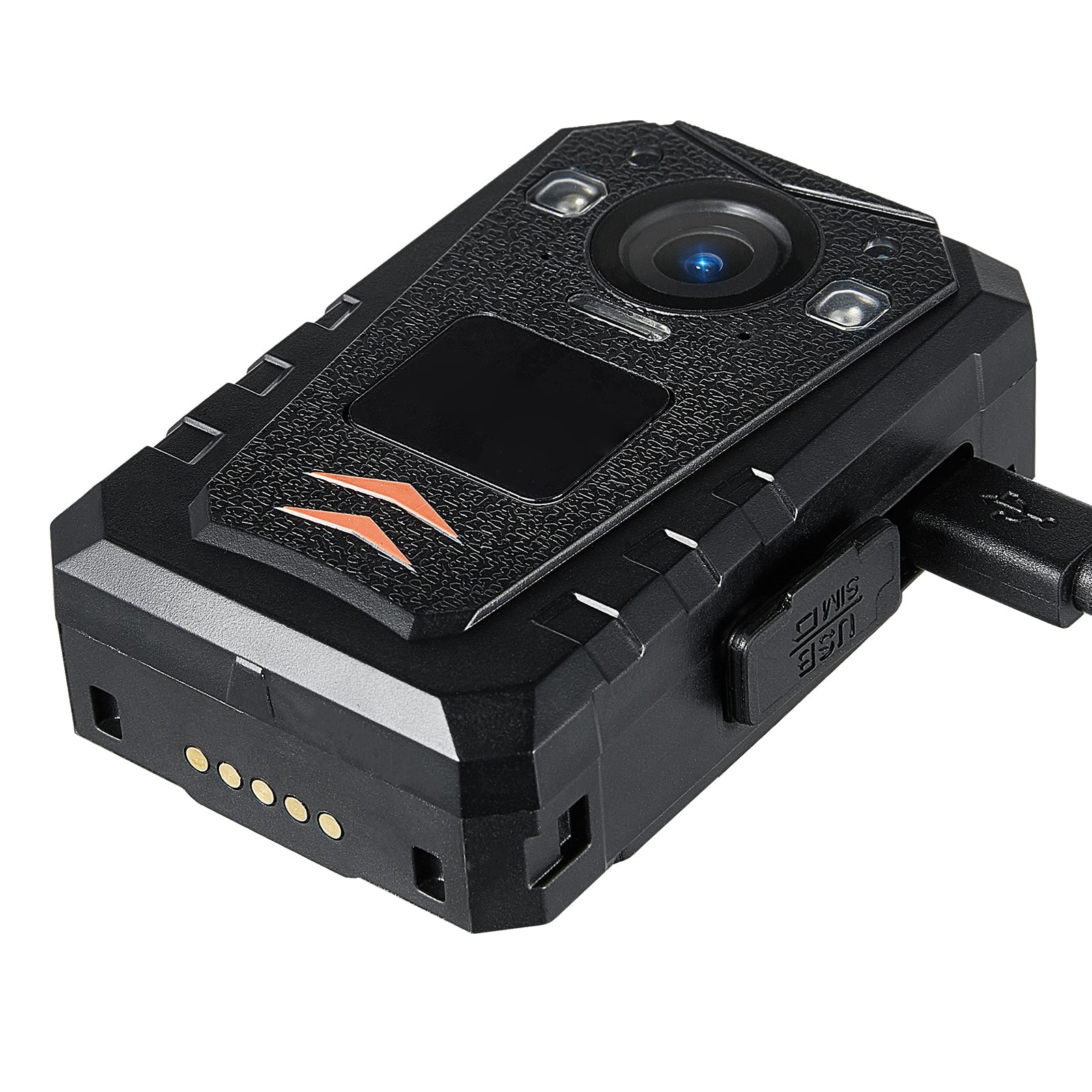 GIVIMO 1440P HD Police Body Camera with 128-GB Body Cam featuring Infrared Night Vision GPS and 3500-mAh Battery for Patrol Security