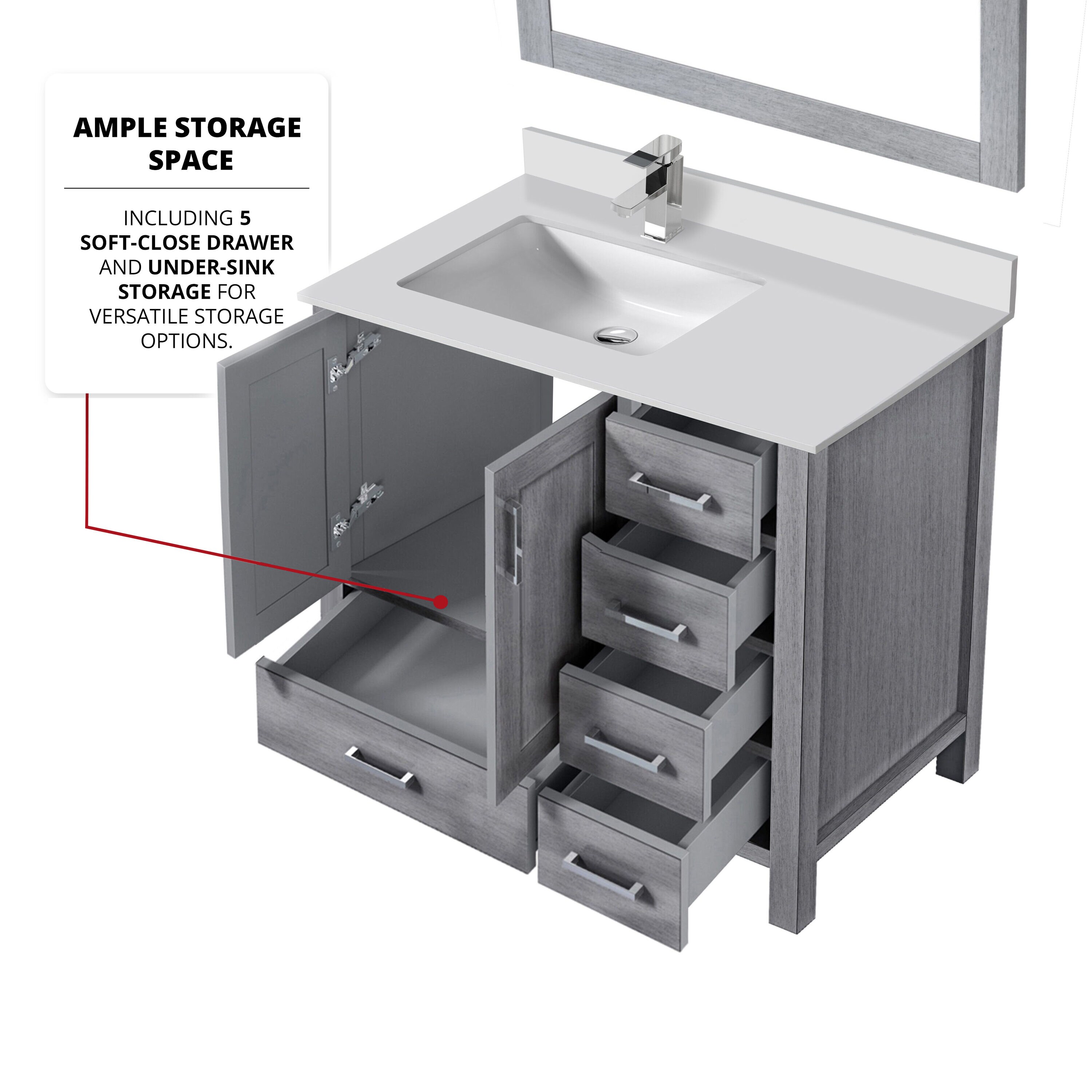 Lexora LVJ36SD300L Bath-Vanity-Combo - View #8
