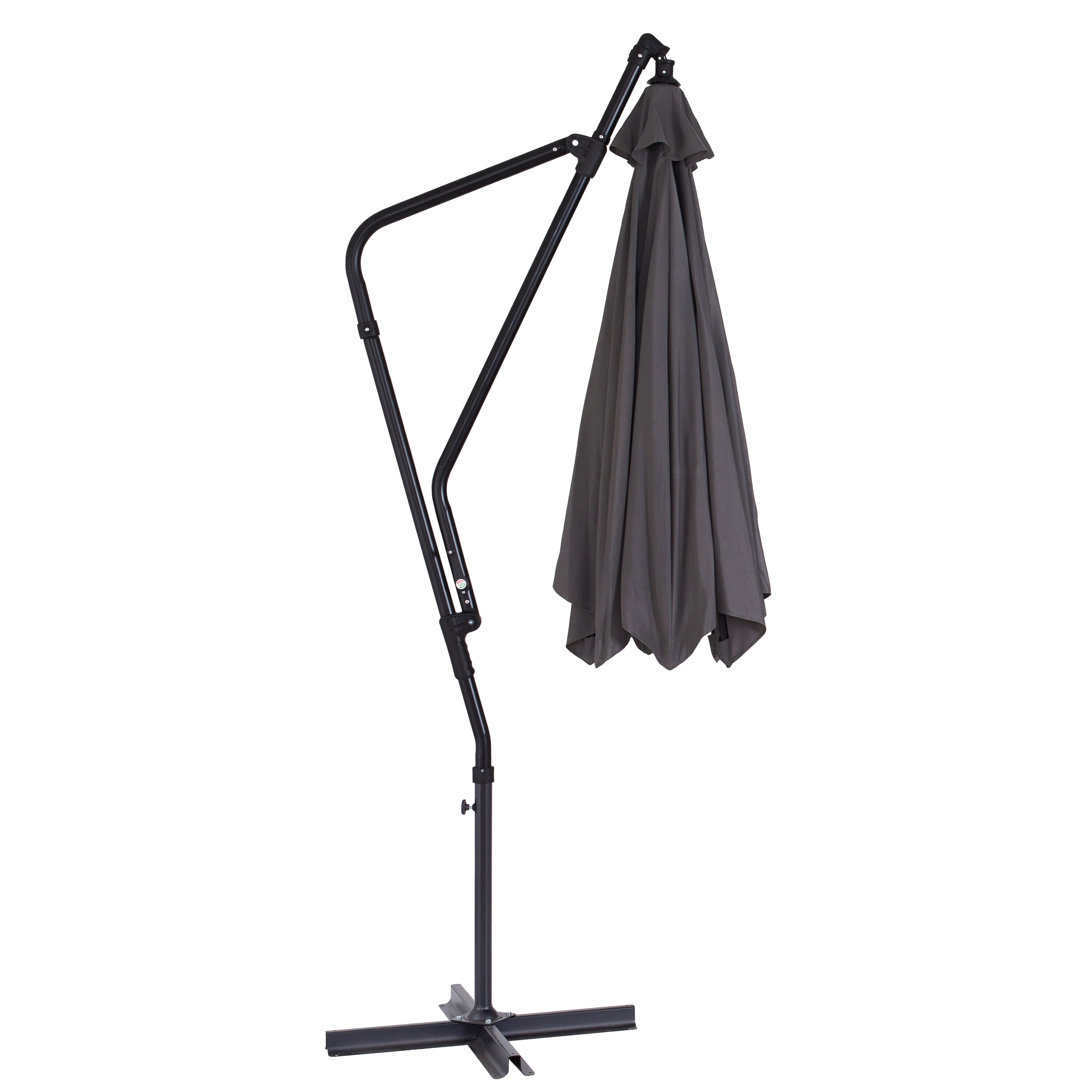 CorLiving 10-ft Steel Gray Slide-tilt Cantilever Patio Umbrella PYN-752 ...