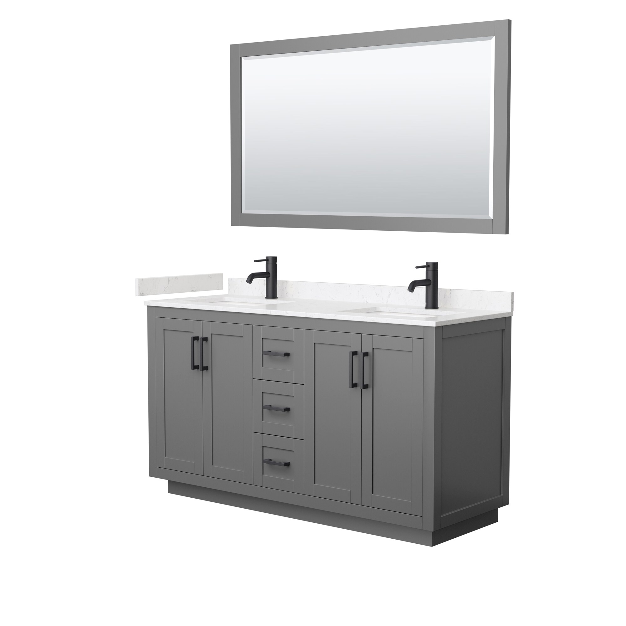 Wyndham Collection WCF292960DGBC2UNSM58 Bath-Vanity-Combo - View #2