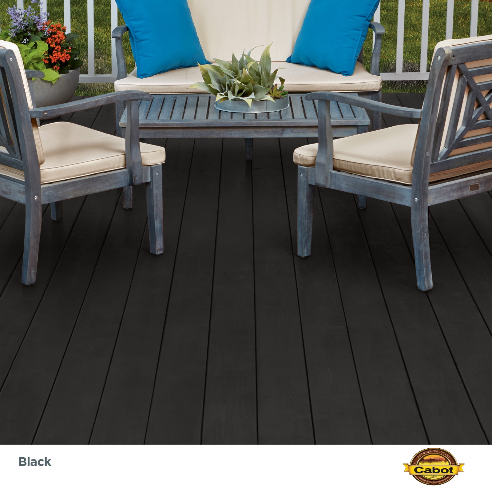 Cabot Black Solid Exterior Wood Stain and Sealer (1-Gallon) in the Exterior  Stains department at